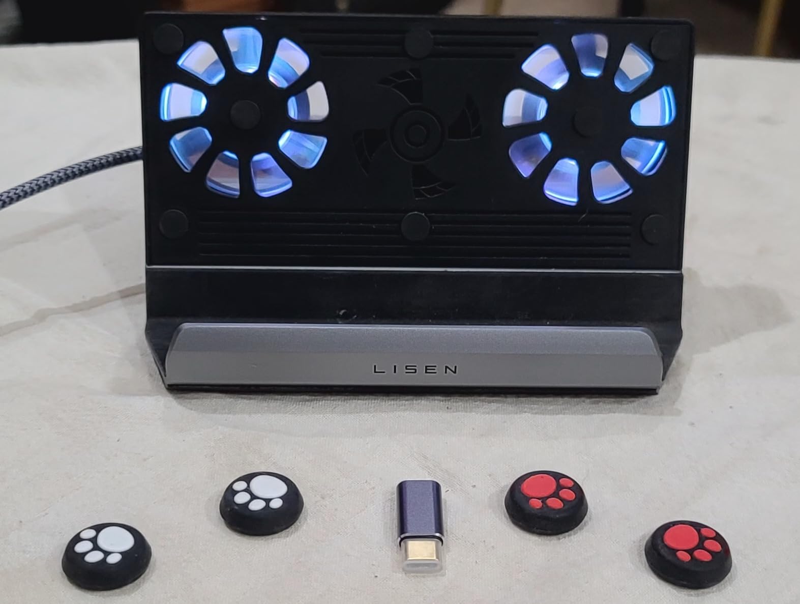 LISEN 10-IN-1 Docking Station for Steam Deck OLED&ROG Ally X&Legion Go, Dual Cooling Fan 5 USB Ports and 4K@60Hz, 100W Charging Port Support ROG Ally 30W Mode, Gigabit Ethernet Fit for Steam Deck OLED - Customer Photo 2