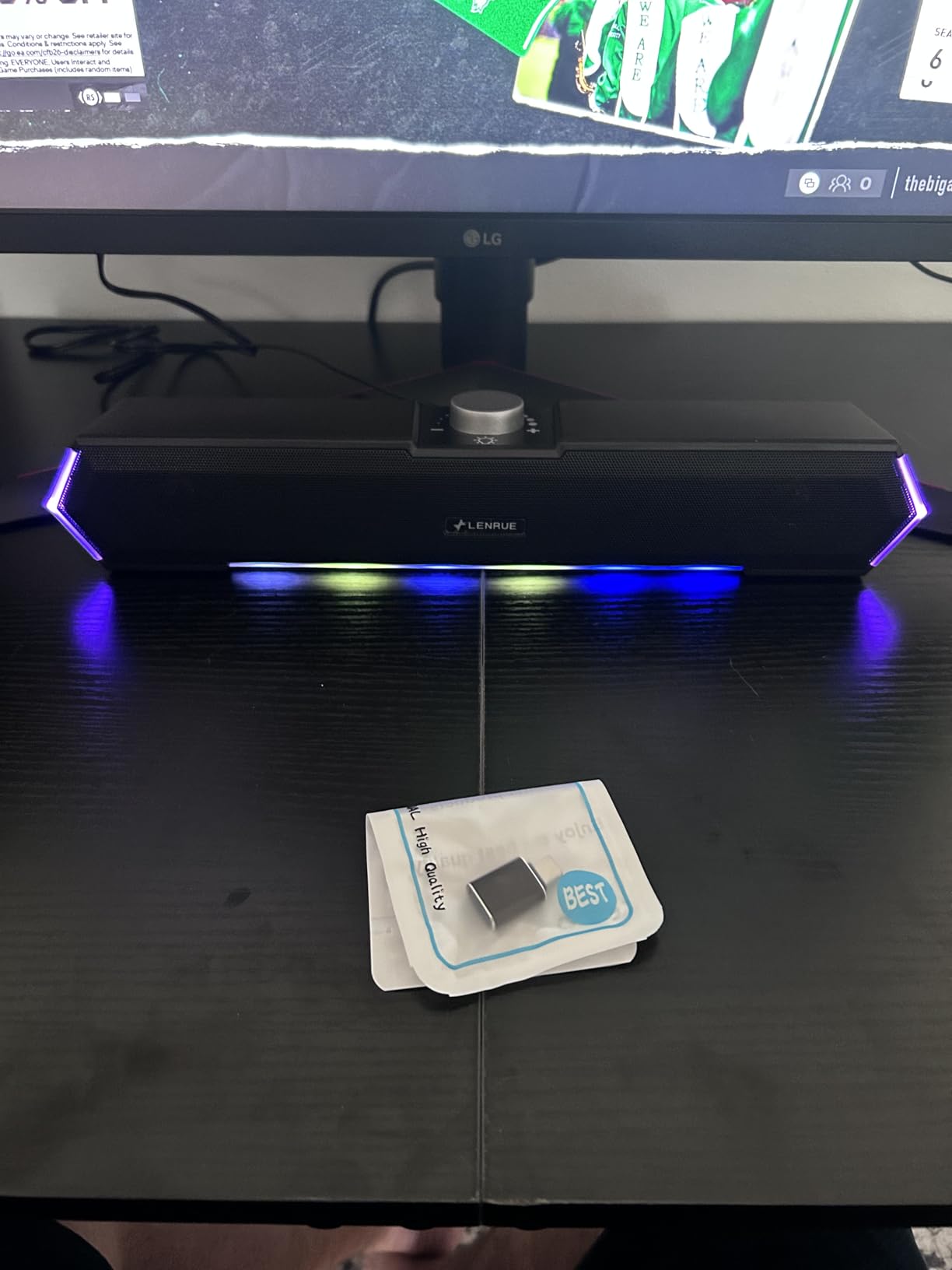 LENRUE G11 Computer Speakers for Desktop, Touch Lights PC Speakers with Surge Clear Sound, USB C/USB Powered for Computer Desktop PC Laptop Monitor - Customer Photo 2
