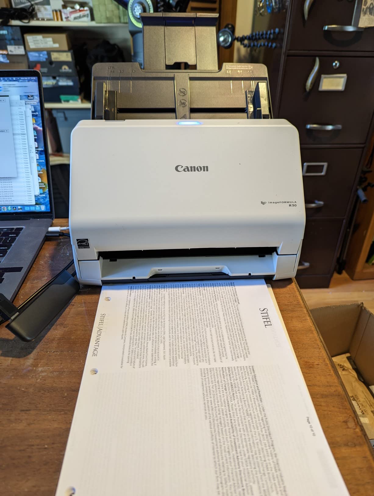 Canon imageFORMULA R30 - Office Document Scanner, Auto Document Feeder, Duplex Scanning, Plug-and-Scan Capability, No Software Installation Required - Customer Photo 1