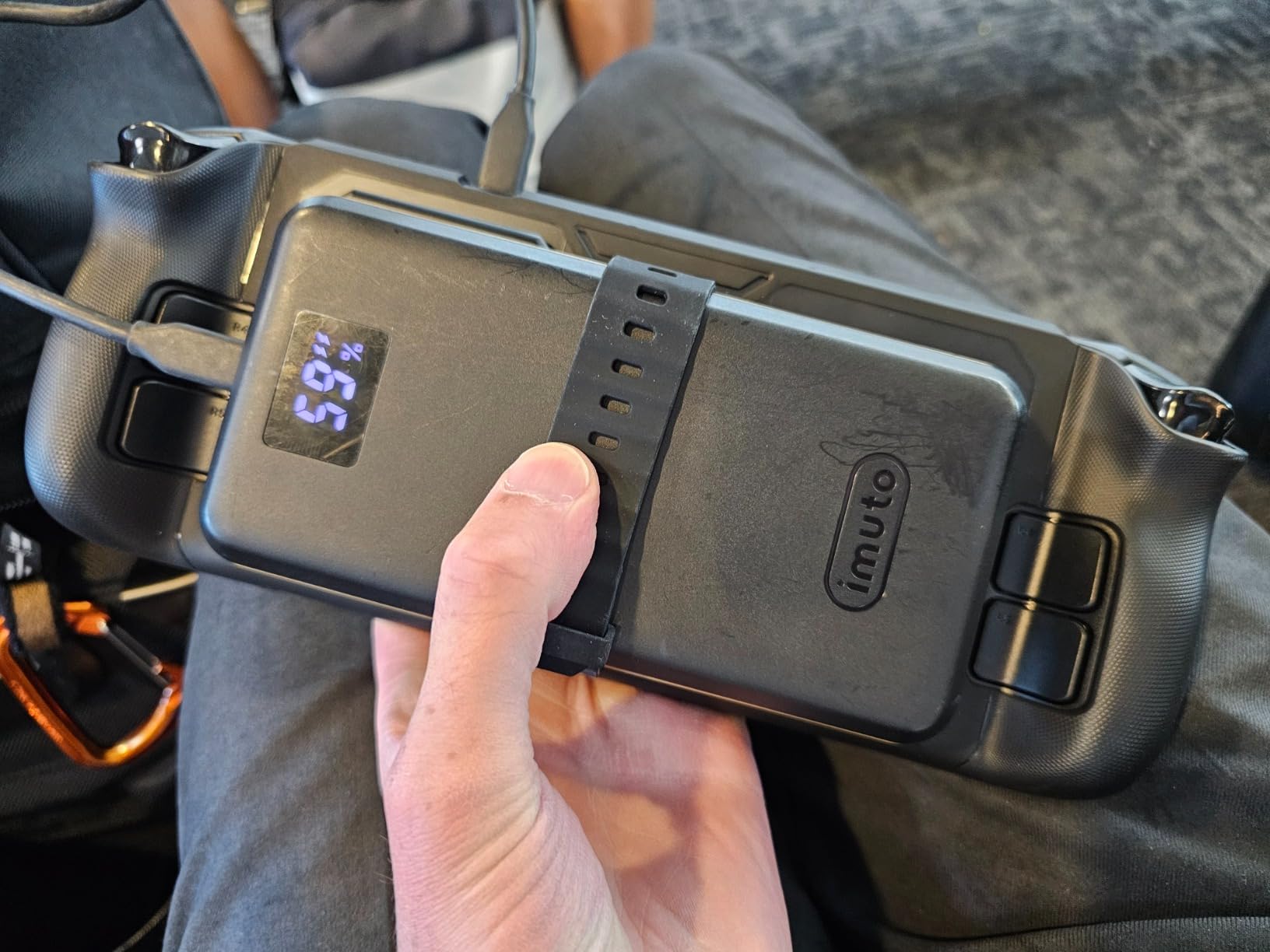 JSAUX ModCase Compatible with Steam Deck/Steam Deck OLED, PC0104 Modular Cover Include 20000mAh Power Bank, Protective Cover, Face Cover, Power Bank, Metal Holder and Strap - Power Bank Set - Customer Photo 5