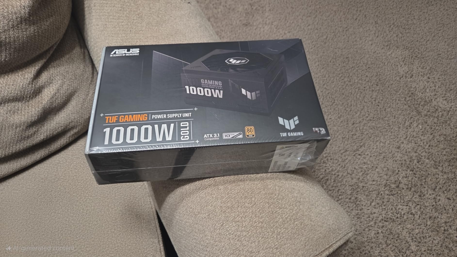 ASUS TUF Gaming 1000W Gold (1000 Watt, ATX 3.0 Compatible Fully Modular Power Supply, 80+ Gold Certified, Military-Grade Components, Dual Ball Bearing, Axial-tech Fan, PCB Coating, 10 Year Warranty) - Customer Photo 1