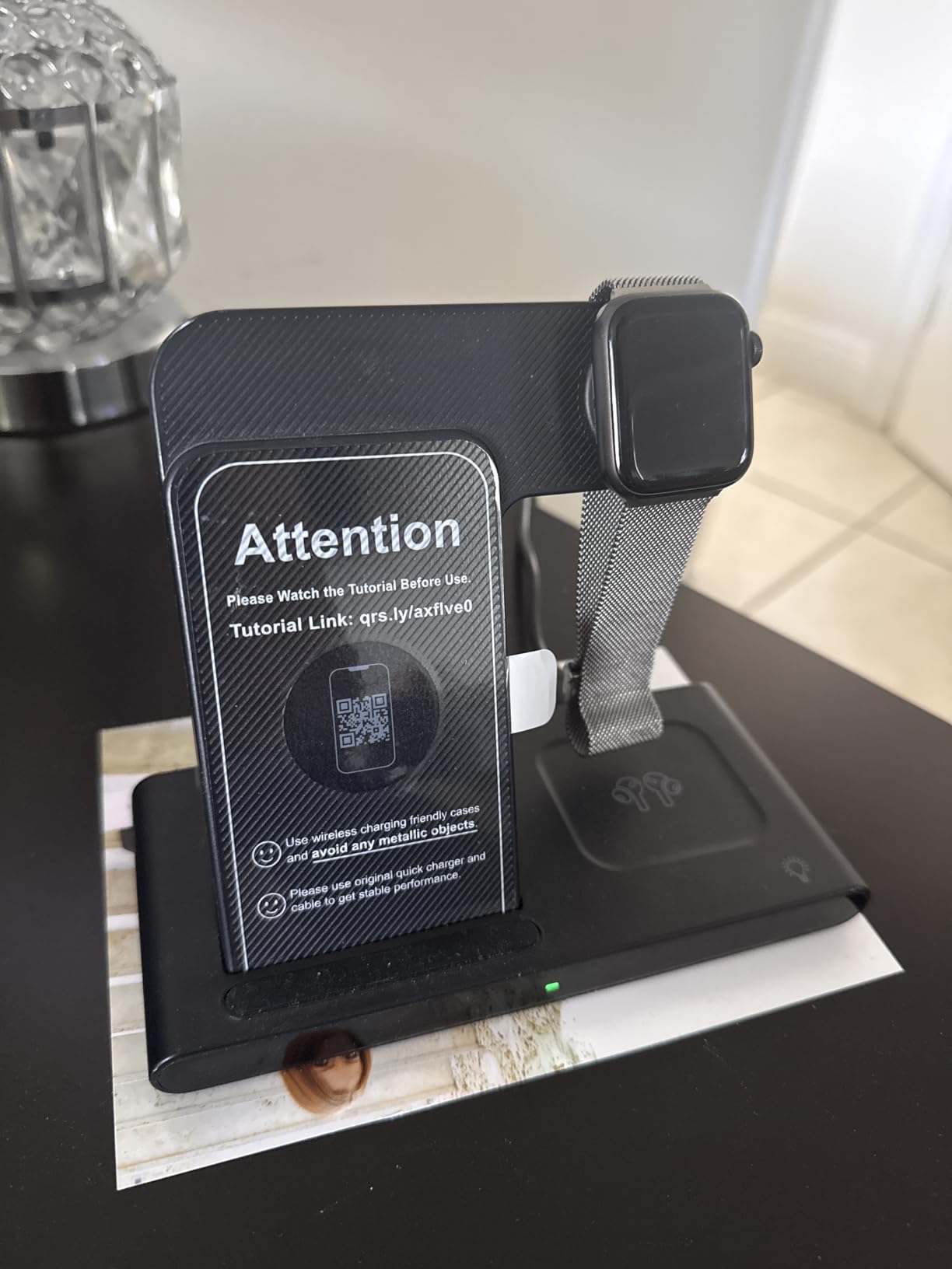 Wireless Charger iPhone Charging Station: 3 in 1 Charger Stand Multiple Devices for Apple - iPhone 17 16e 16 15 14 Pro Max 13 12 11 - Watch 10 9 8 7 6 5 4 3 2 SE and Ultra Series - Airpods 4 3 Pro - Customer Photo 1