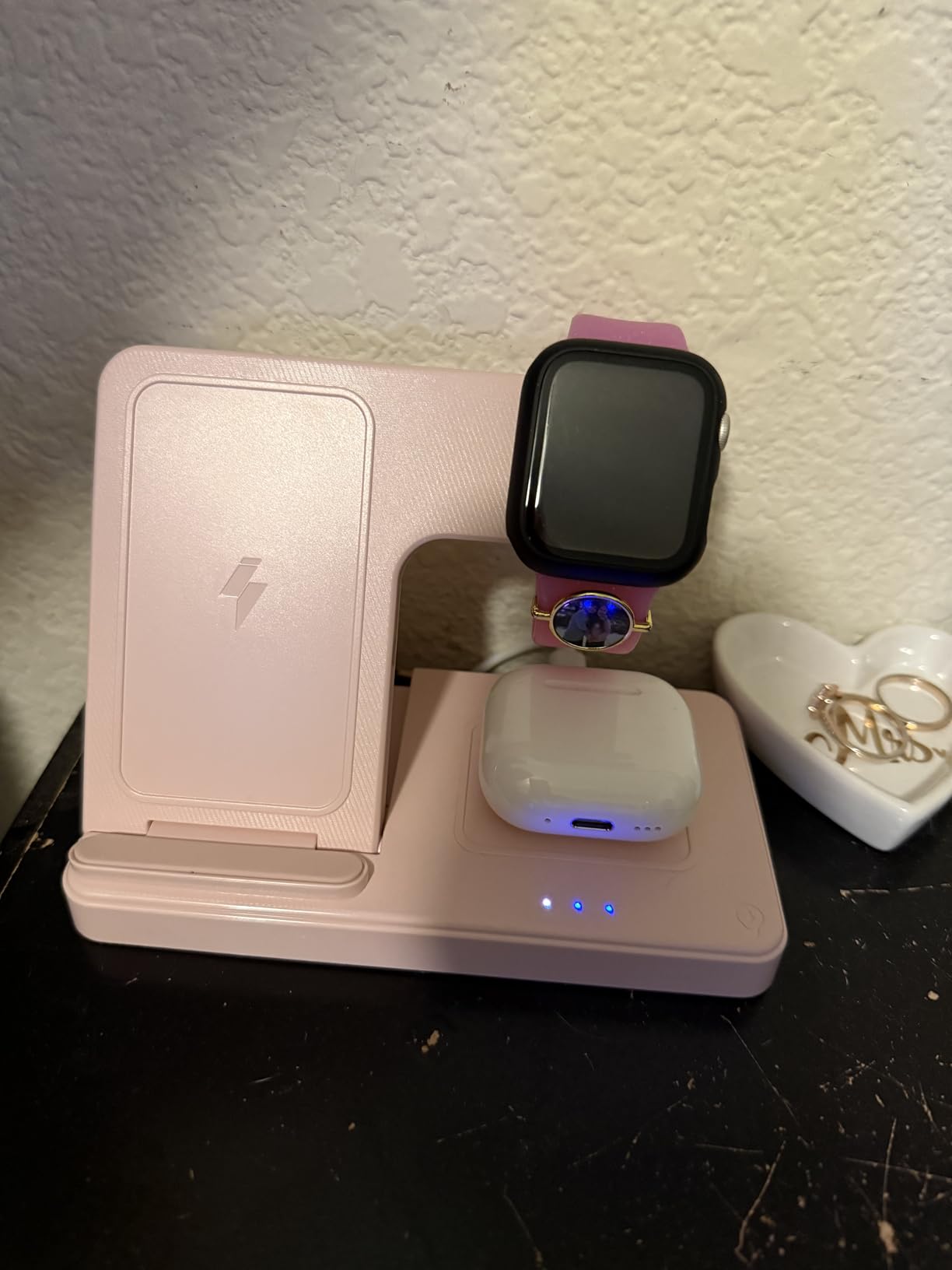 Wireless Charger iPhone Charging Station: 3 in 1 Charger Stand Multiple Devices for Apple - iPhone 17 16e 16 15 14 Pro Max 13 12 11 - Watch 10 9 8 7 6 5 4 3 2 SE and Ultra Series - Airpods 4 3 Pro - Customer Photo 3