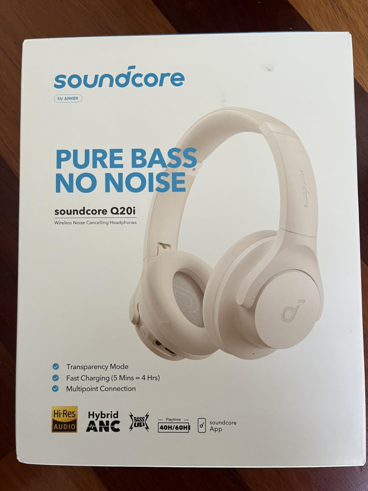 Soundcore by Anker Q20i Hybrid Active Noise Cancelling Headphones, Wireless Over-Ear Bluetooth, 40H Long ANC Playtime, Hi-Res Audio, Big Bass, Customize via an App, Transparency Mode - Customer Photo 4