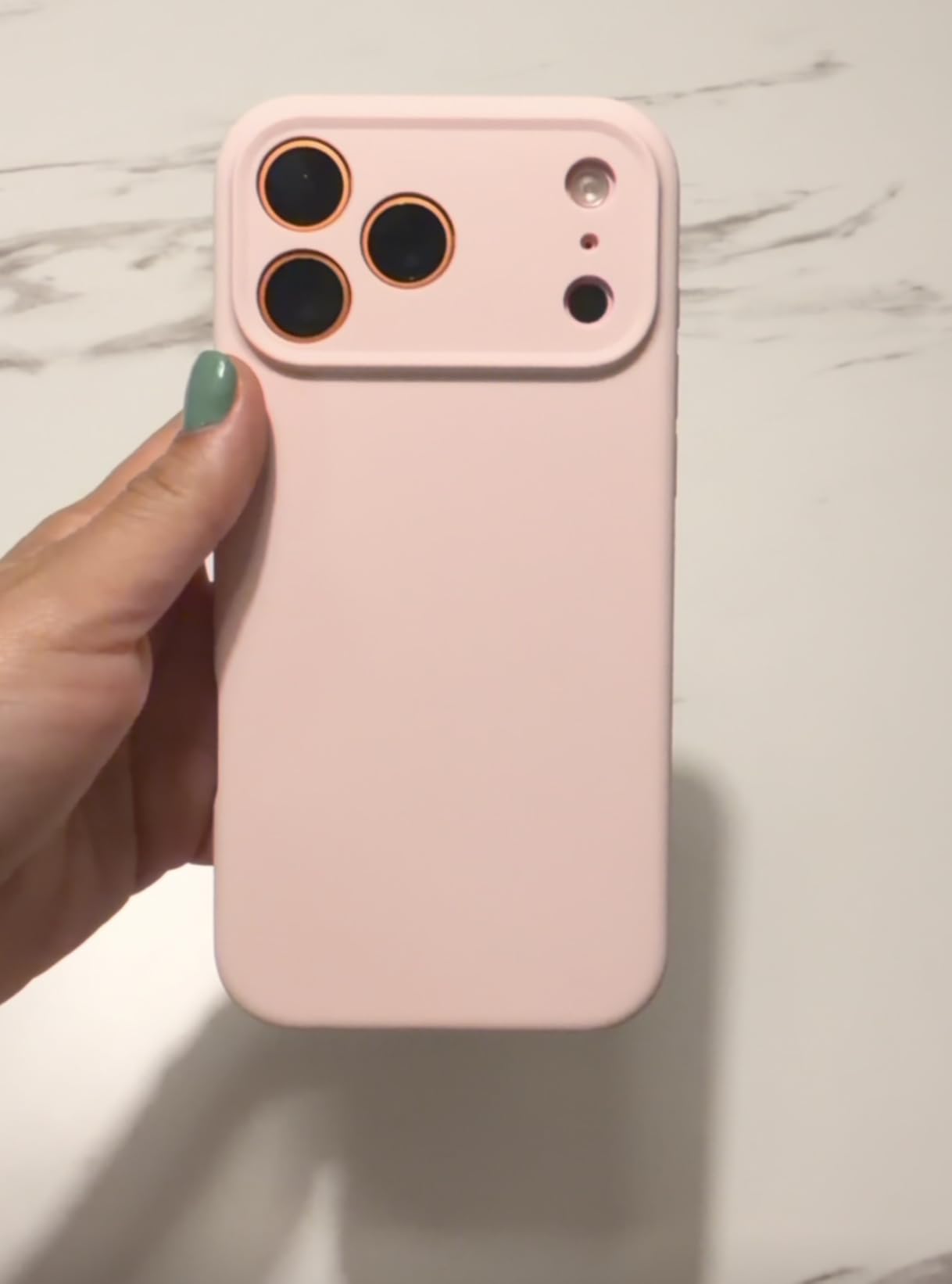 Vooii Compatible with iPhone 11 Case, Upgraded Liquid Silicone with [Flat Edges] [Camera Protection] [Soft Anti-Scratch Microfiber Lining] Phone Case for iPhone 11 6.1 inch - Chalk Pink - Customer Photo 2