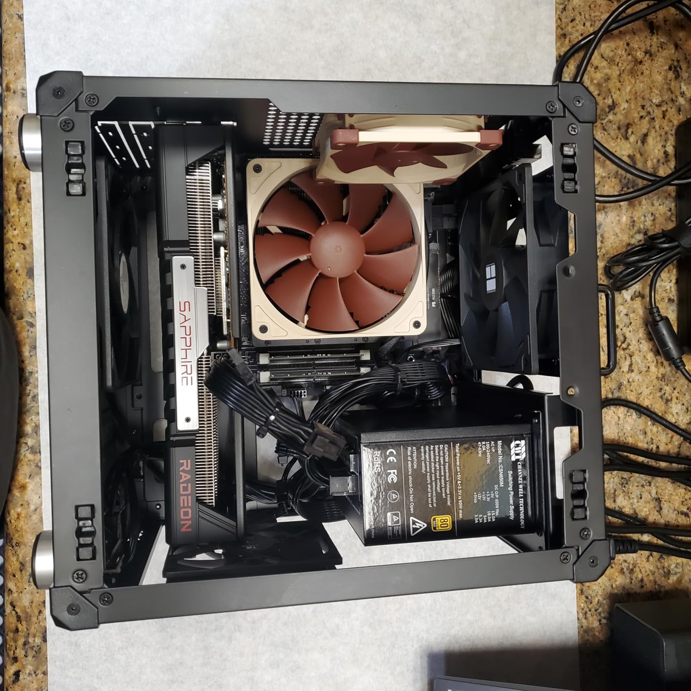 JONSBO C6 Black Mini MATX Mesh PC Case,Simple Compact Desktop Micro ATX Chassis,Upper Cover/Side Panel Tool-Free Open pc case, ATX Power Bite (L185mm Max.),Support 75mm CPU Cooler,GPU200-255mm - Customer Photo 1