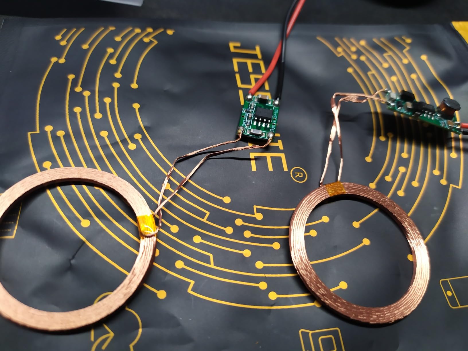 5V1A Wireless Power Transfer Module Wireless Charging Transmitter Receiver Inductive Coil Circuit Board Module Fun DIY Kit - Customer Photo 1