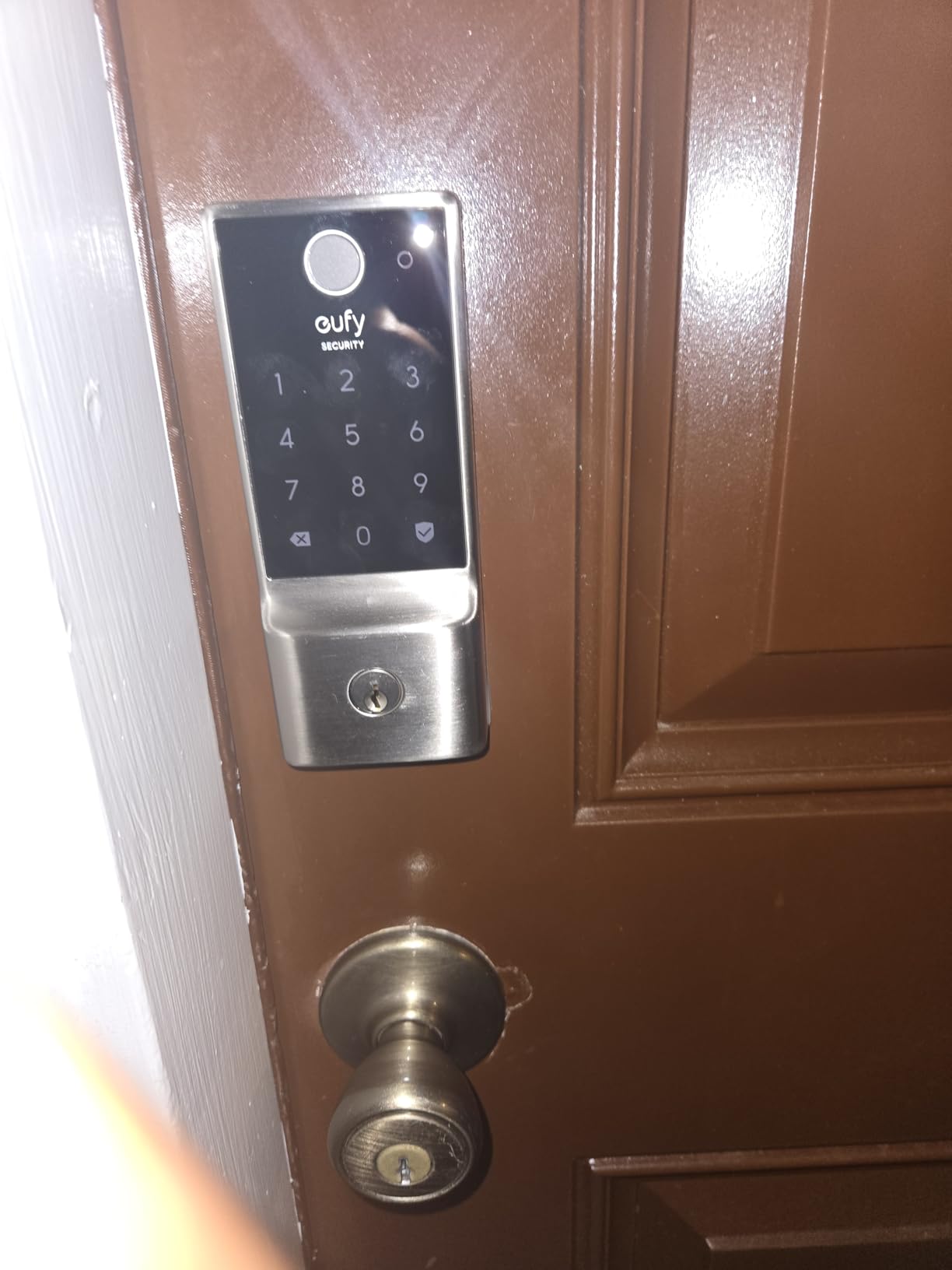 eufy Security Smart Lock C220, Fingerprint Keyless Entry Door Lock, Built-in Wi-Fi, App Remote Control, Front Door Smart Lock Deadbolt, 8Months Battery, Reliable Power, IP53 Waterproof, BHMA Grade 3 - Customer Photo 2