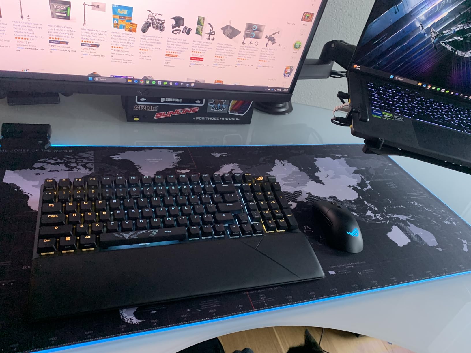ASUS ROG Strix Scope II 96 Wireless Mechanical Gaming Keyboard – 96% Full-Size, Tri-Mode Connectivity, Hot Swappable Pre-lubed ROG NX Snow Linear Switches, PBT Keycaps, RGB, PC/Mac Support-Black - Customer Photo 4