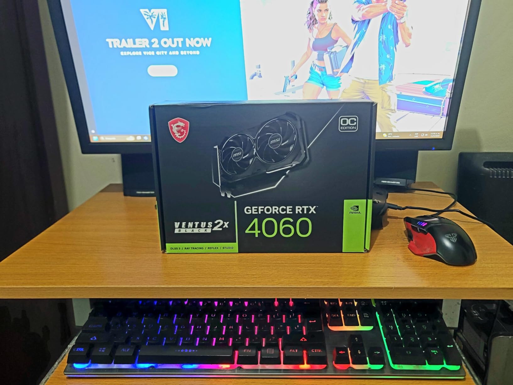 MSI GeForce RTX 4060 Ventus 2X Black 8G OC Gaming Graphics Card - 8GB GDDR6X, PCI Express Gen 4, 128-bit, 3X DP v 1.4a, HDMI 2.1a (Supports 4K & 8K HDR) - Customer Photo 4