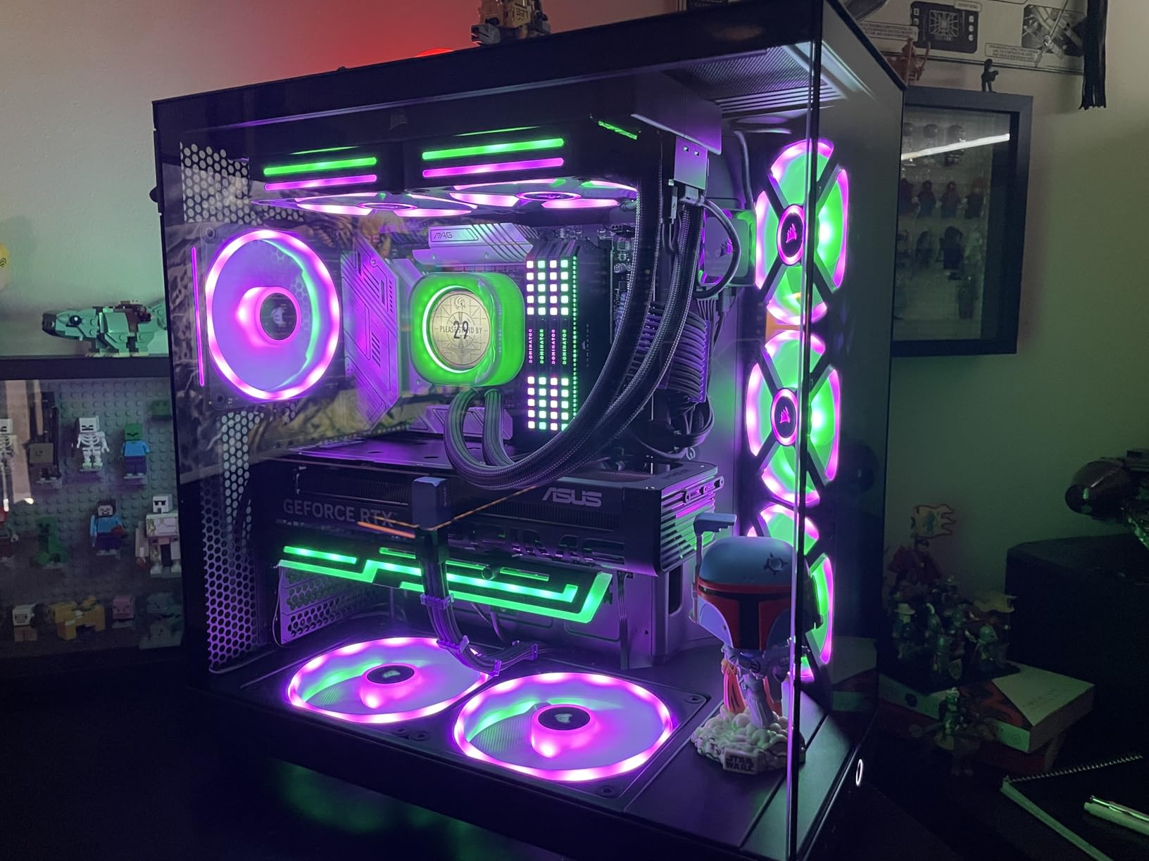 NZXT H6 Flow | CC-H61FW-01 | Compact Dual-Chamber Mid-Tower Airflow Case | Panoramic Glass Panels | High-Performance Airflow Panels | Includes 3 x 120mm Fans | Cable Management | White - Customer Photo 1