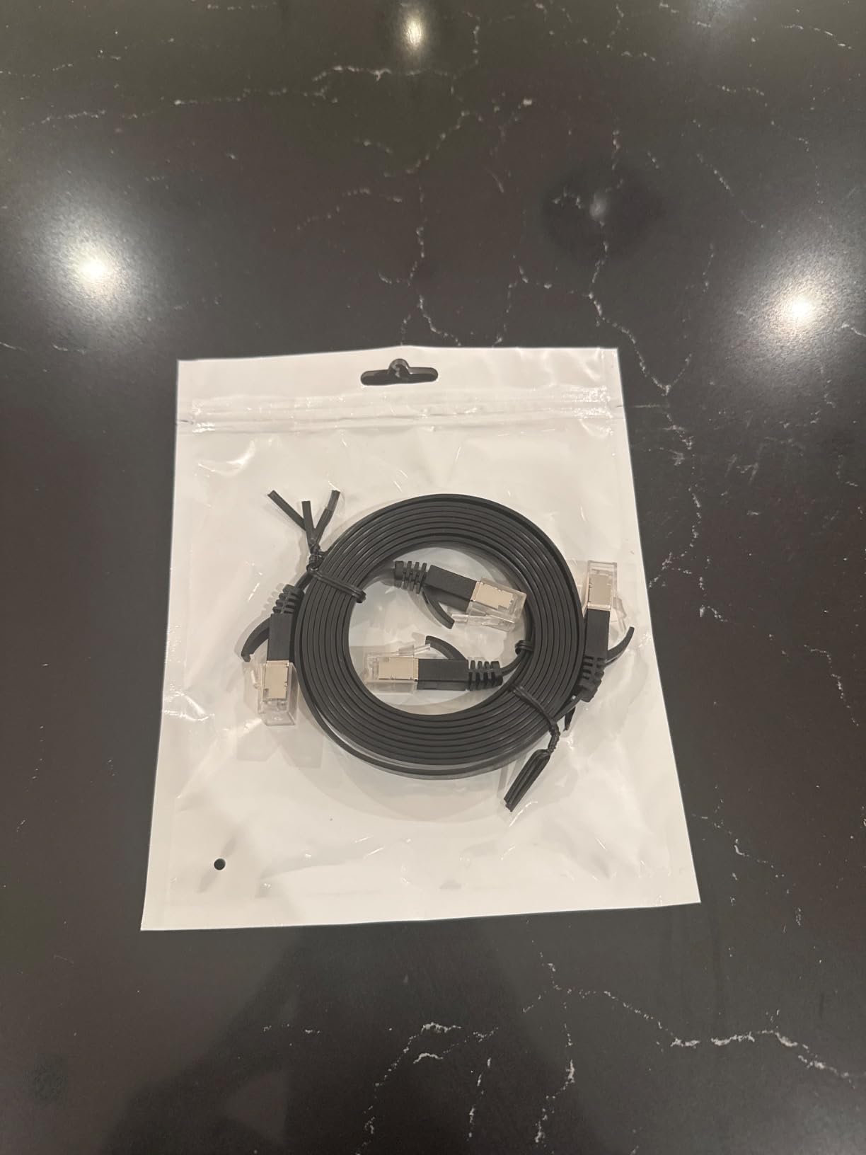 Cat 6 Ethernet Cable, 2 Pack 6FT Flat High Speed Internet & Network Cable, RJ45 Connectors,Professional LAN Cable,Shielded for Indoor & Outdoor Use - Customer Photo 1