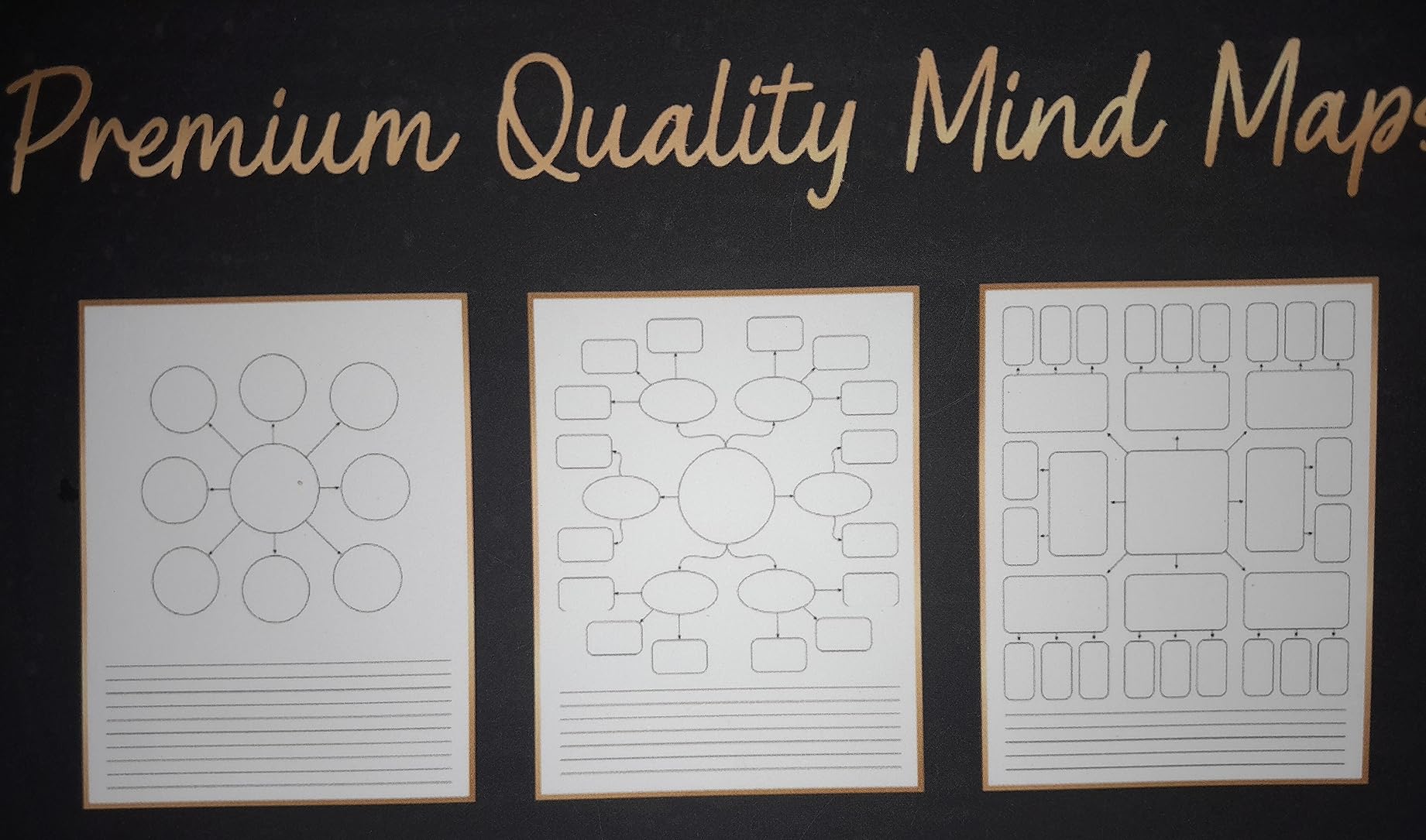 The Ultimate Mind Mapping Notebook: Blank Mind Map Template Workbook to Improve Memory and Focus for Studying, Organizing Thoughts and Brainstorming - Customer Photo 1