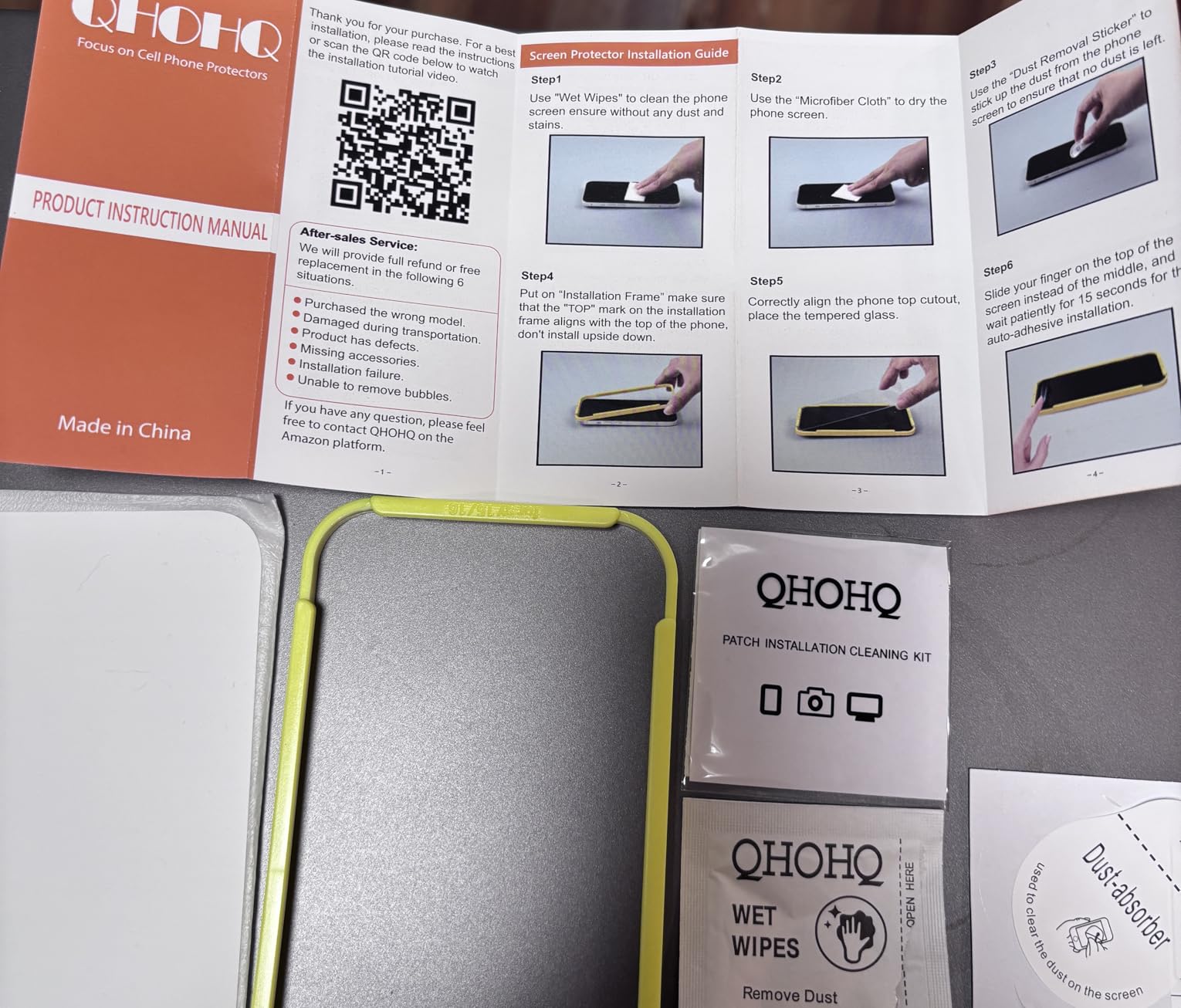 QHOHQ 3 Pack Screen Protector for iPhone 15 [6.1 Inch] with 3 Pack Camera Lens Protector, Tempered Glass Film, HD Clear, 9H Hardness, No Bubbles, Case Friendly - Customer Photo 2