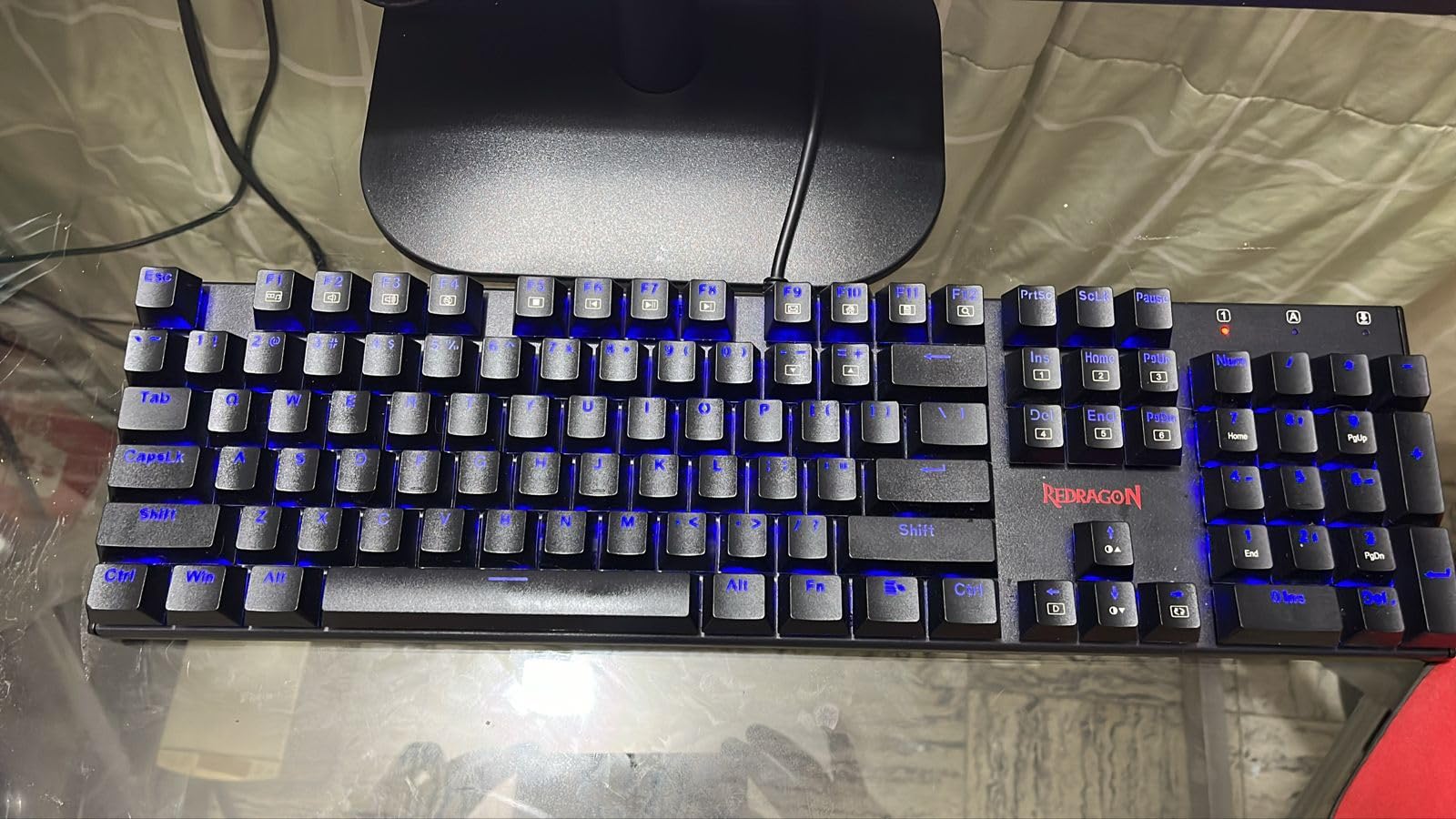 Redragon Mechanical Gaming Keyboard Wired, 11 Programmable Backlit Modes, Hot-Swappable Red Switch, Anti-Ghosting, Double-Shot PBT Keycaps, Light Up Keyboard for PC Mac - Customer Photo 3