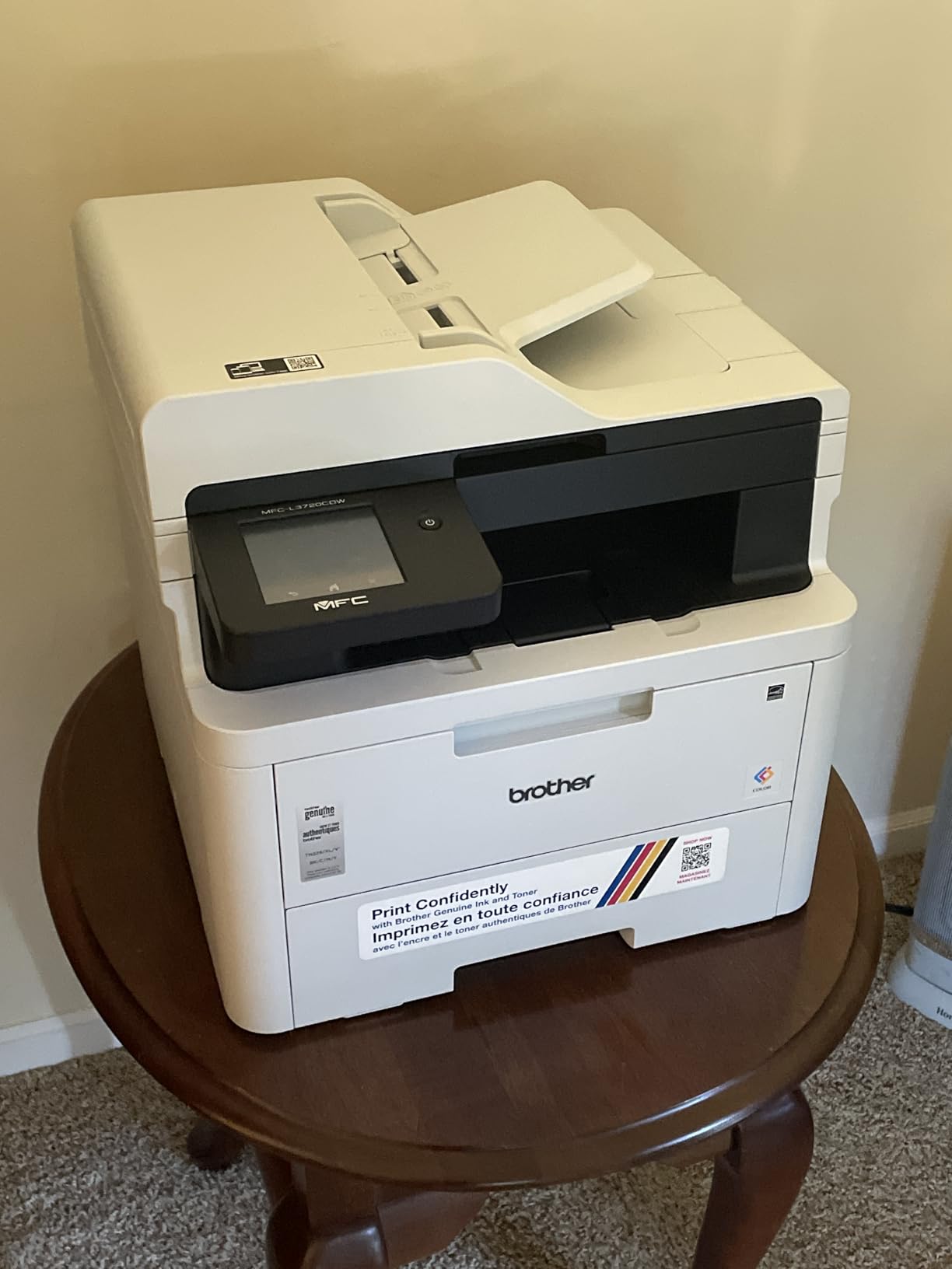 Brother MFC-L3720CDW Wireless Color Laser Printer with Scanner, Copier and Fax | Auto Duplex and 250-Sheet Capacity | Includes Refresh Subscription Trial(1). Amazon Dash Replenishment Ready - Customer Photo 2