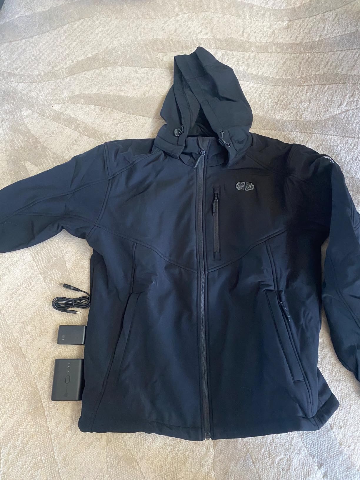 ORORO Men's 5 Heat Zones Dual Control Heated Jacket, Heated Coat with USB-C Rechargeable Battery - Customer Photo 3