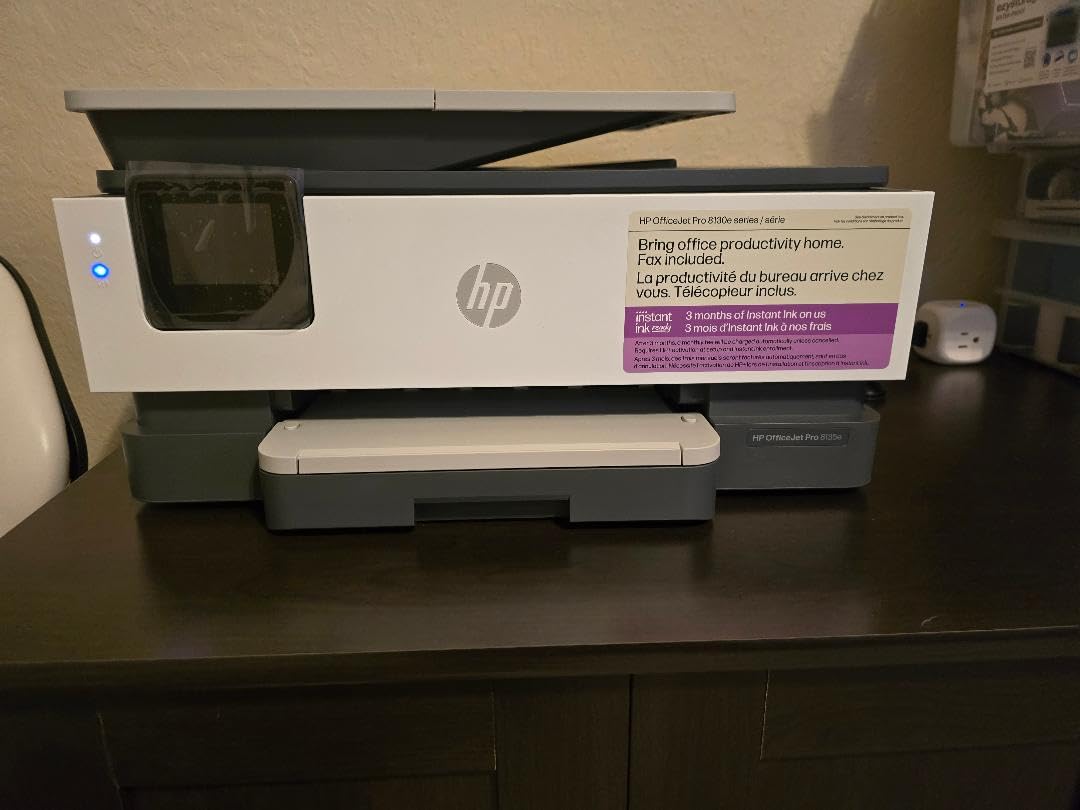 HP OfficeJet Pro 8135e Wireless All-in-One Color Inkjet Printer, Print, scan, copy, fax, ADF, Duplex printing Best-for-home office, 3 month Instant Ink trial included, AI-enabled - Customer Photo 1