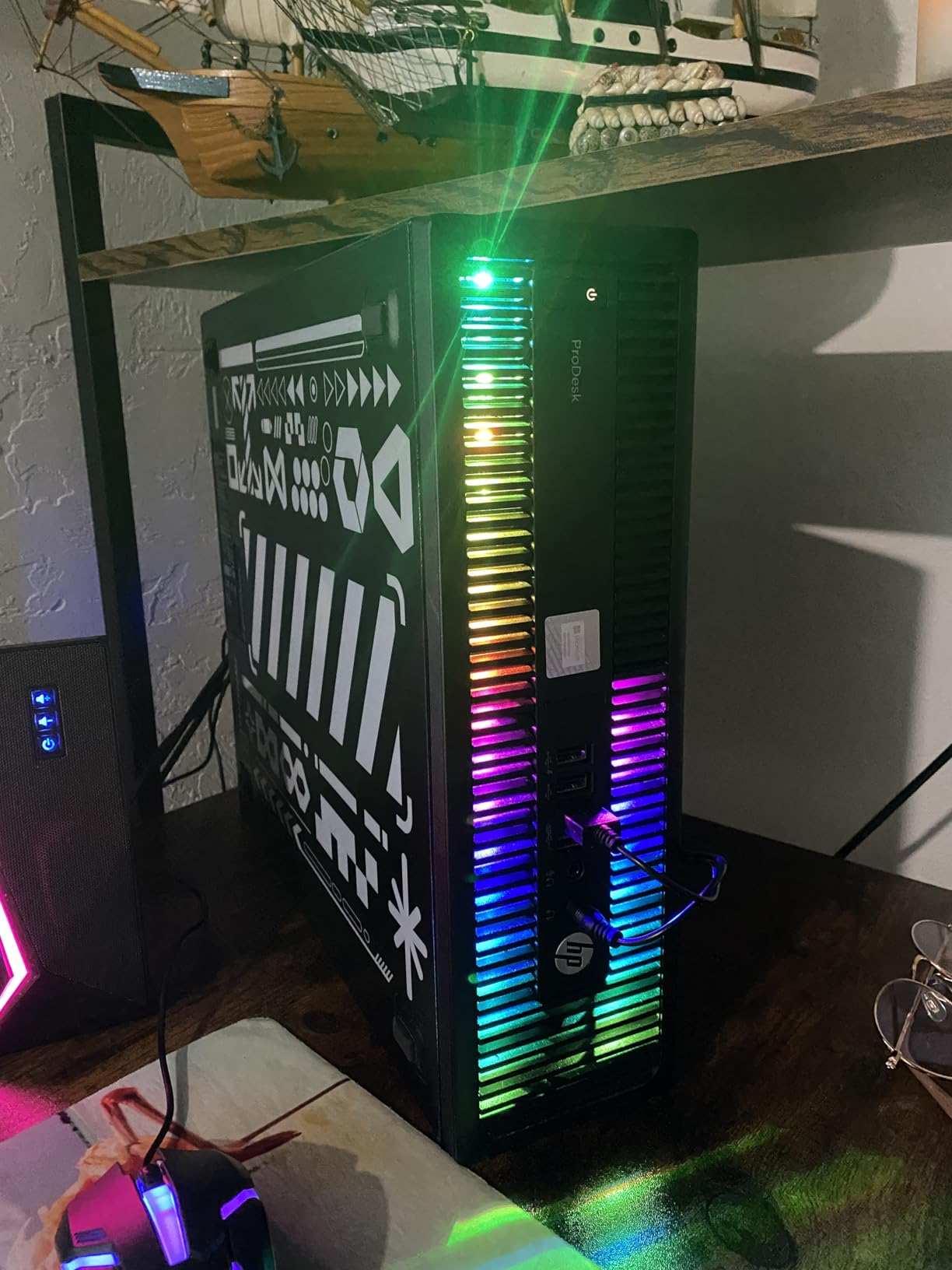 HP RGB Gaming Desktop Computer, Intel Quad Core I5-6500 up to 3.6GHz, GeForce GTX 750 Ti 4G, 16GB DDR4, 512G SSD, RGB Keyboard & Mouse, 600M WiFi & BT 5.0, Win 11 Pro (Renewed) customer photo 1