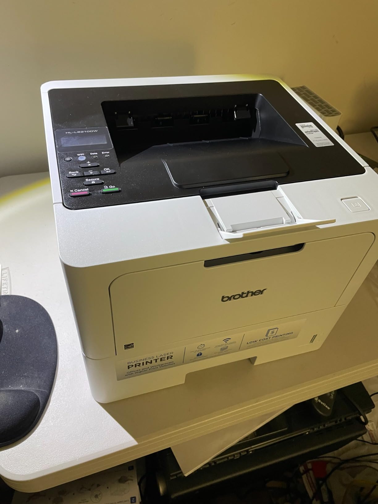 Brother Professional Laser Printer with High-Speed 50 ppm Output, Advanced Security Features, and Wireless Networking for Business, Monochrome Printing with Duplex Capability (HL-6210DW) - Customer Photo 2