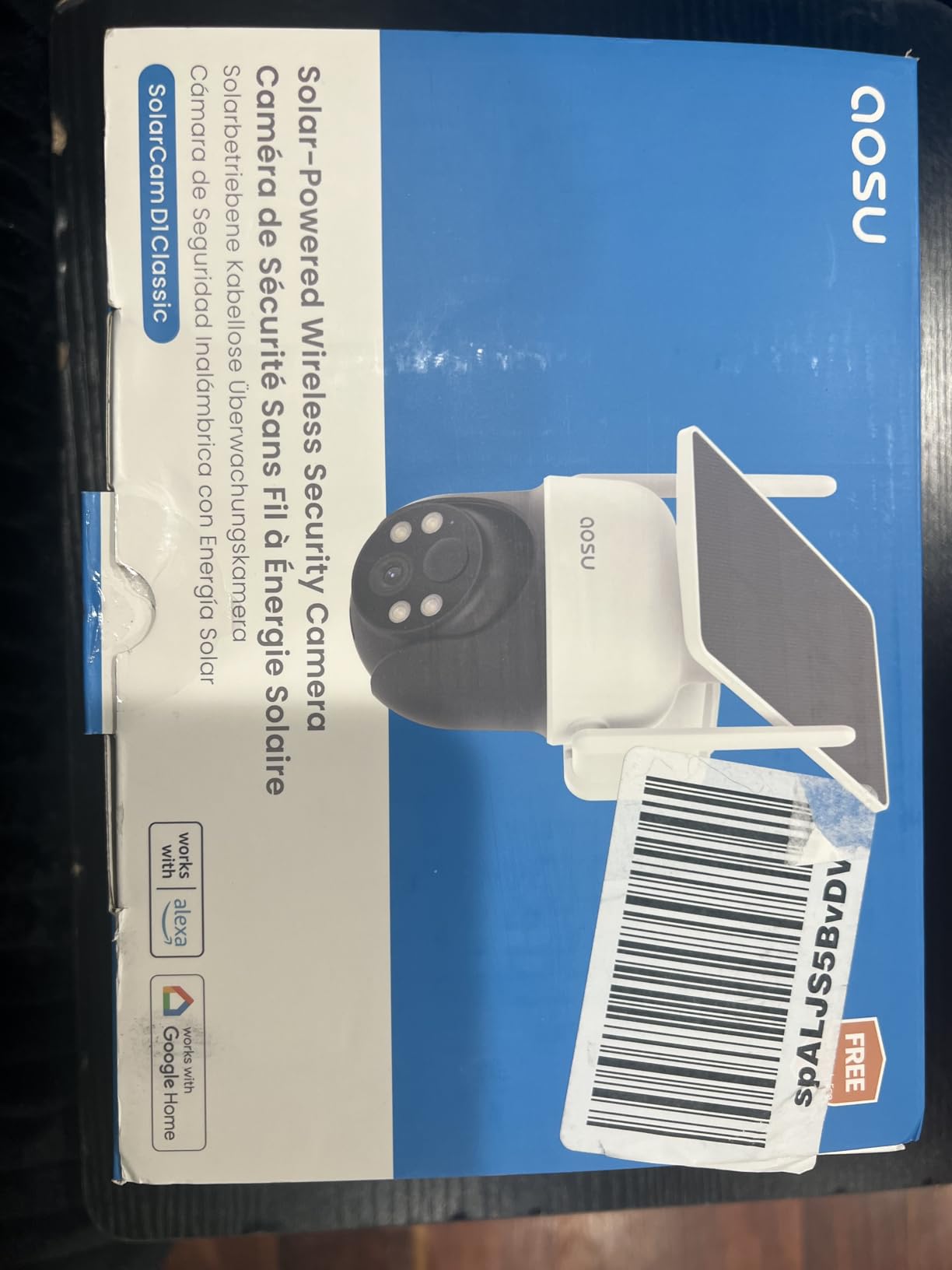AOSU Solar Camera Security Outdoor - 100% Wire-Free Security Cameras Wireless Outdoor for Home Surveillance with Fixed Solar Panel, 360° Panoramic View, Human Auto Tracking, 2K Color Night Vision - Customer Photo 2