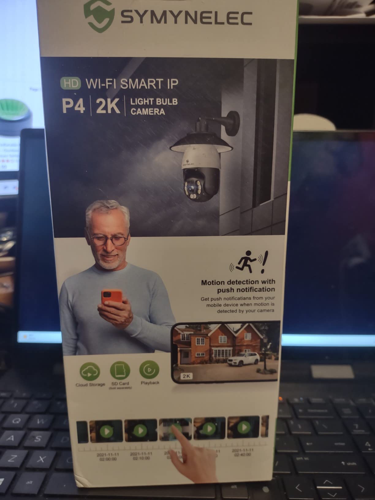 SYMYNELEC 5GHz/2.4GHz Light Bulb Security Camera Outdoor Waterproof 2.5K, 5G Dual Band WiFi Light Socket Security Camera with AI Human Motion Detection Tracking 4MP Color Night Vision Alexa (2 PCS) - Customer Photo 4