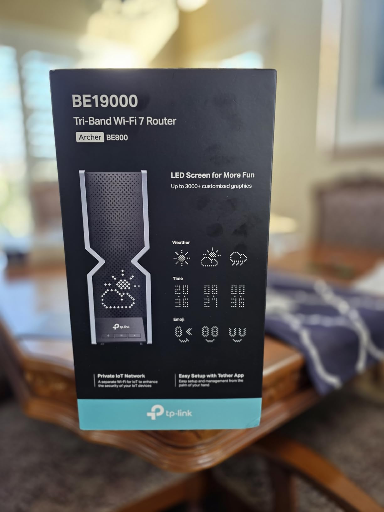 TP-Link Tri-Band BE9300 WiFi 7 Router (Archer BE550) - 6-Stream, Full 2.5G Ports w/ 6 Internal Antennas, Up to 2,000 Sq Ft, Add Easy-Mesh Device for Extended Coverage, VPN Support, Free Expert Support - Customer Photo 1