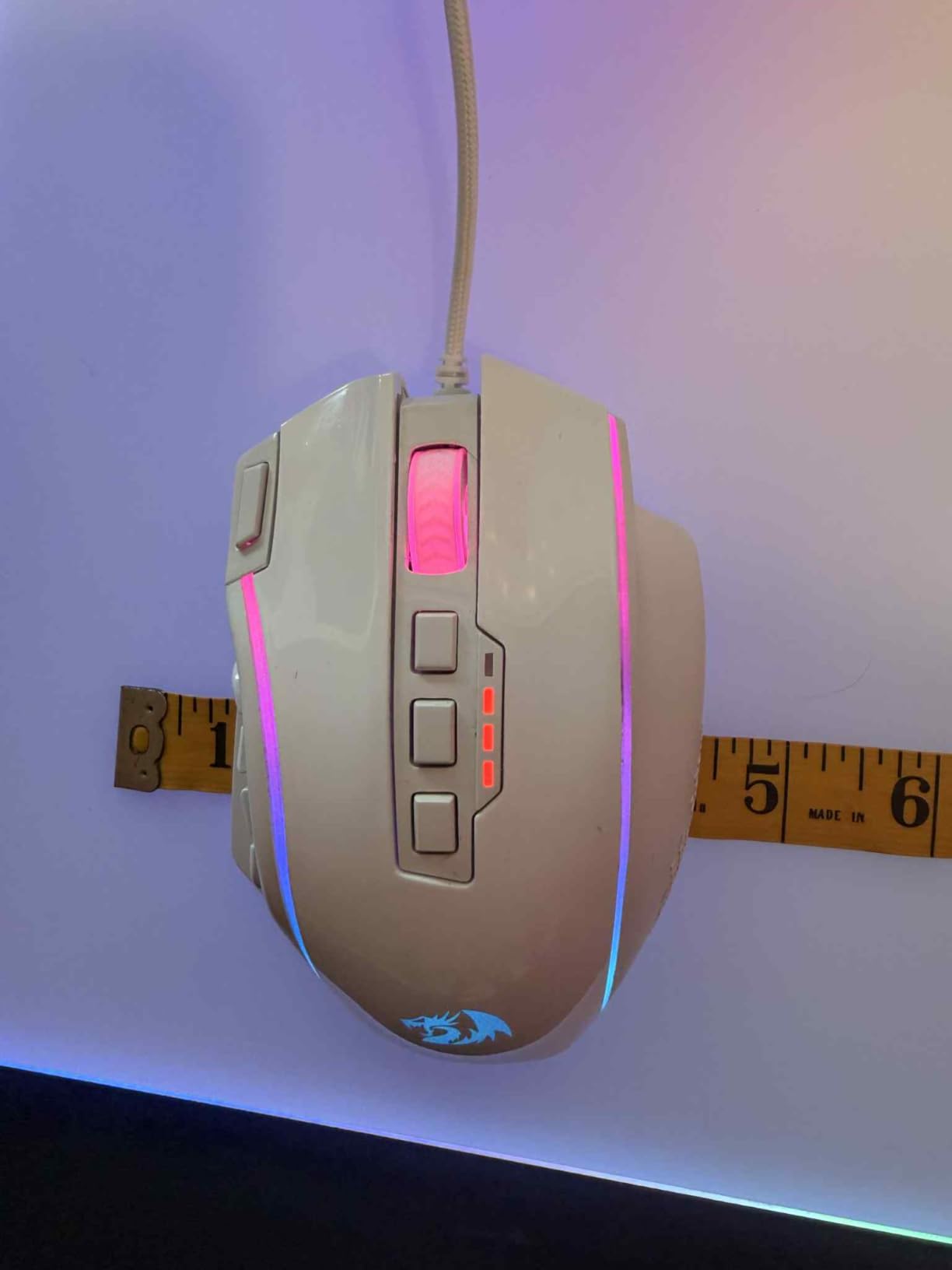 Redragon Wireless Gaming Mouse, MMO Gaming Mouse UP 16,000 DPI, 16 Macro Programmable Buttons, RGB Rechargeable with 12 Side Buttons, 70Hrs for PC Laptop MOBA FPS, M901P-KS - Customer Photo 2
