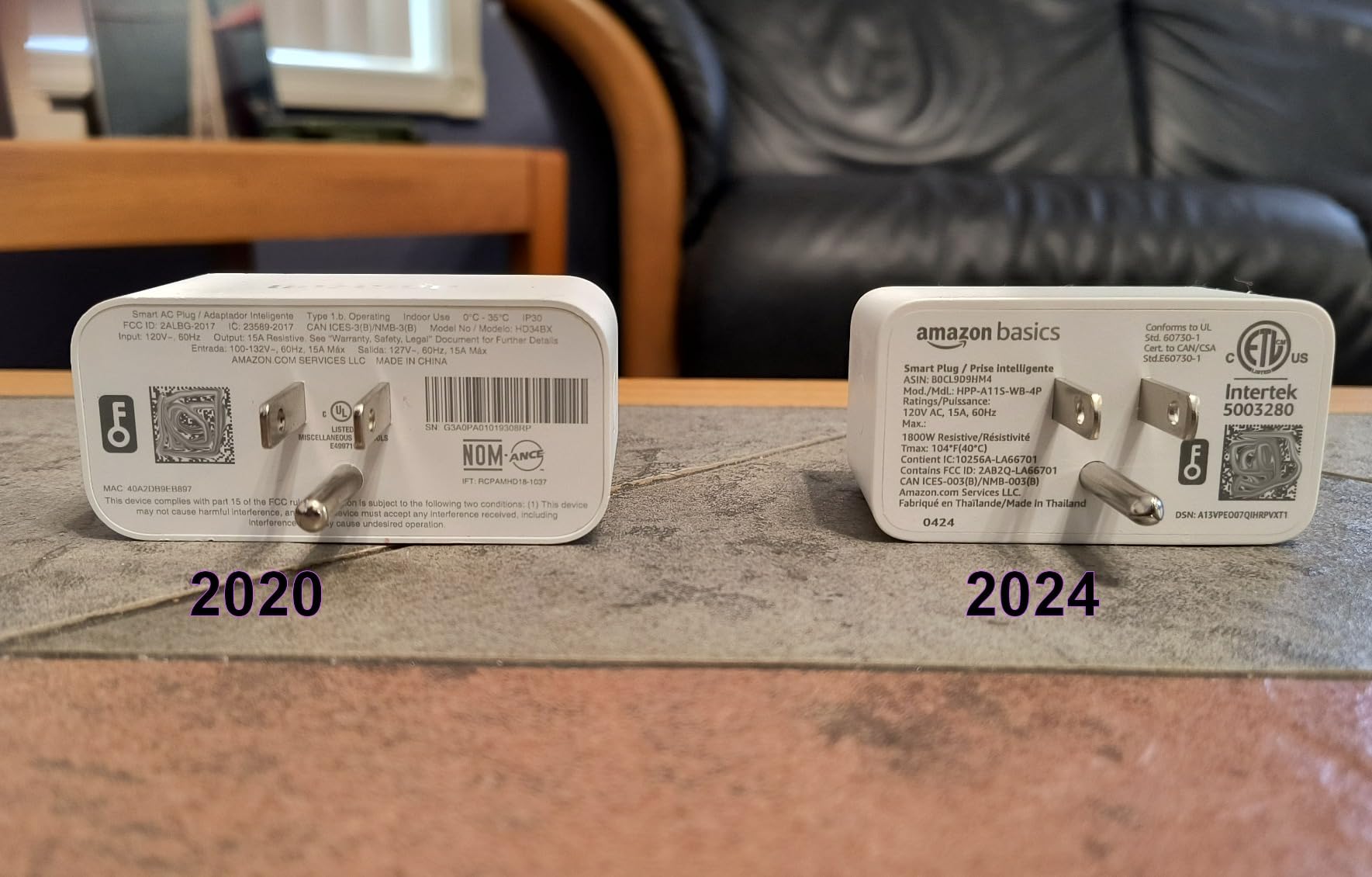 Amazon Basics Smart Plug, Works with Alexa Only, 2.4 GHz Wi-Fi, No Hub Required, 2 Pack, White - Customer Photo 5