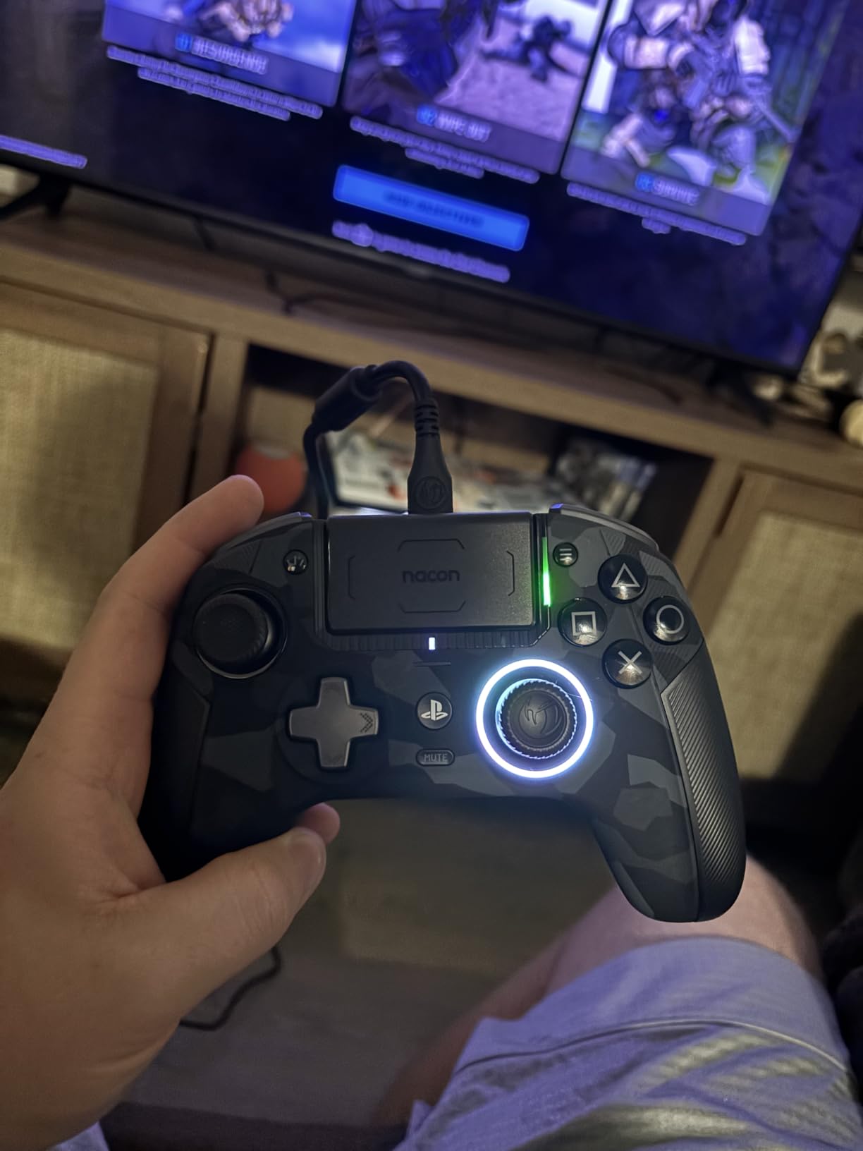 NACON Revolution 5 Pro Officially Licensed PlayStation Wireless Gaming Controller for PS5 / PS4 / PC - Hall Effect, Trigger Stops, Mappable Buttons, Bluetooth Audio - White - Customer Photo 2