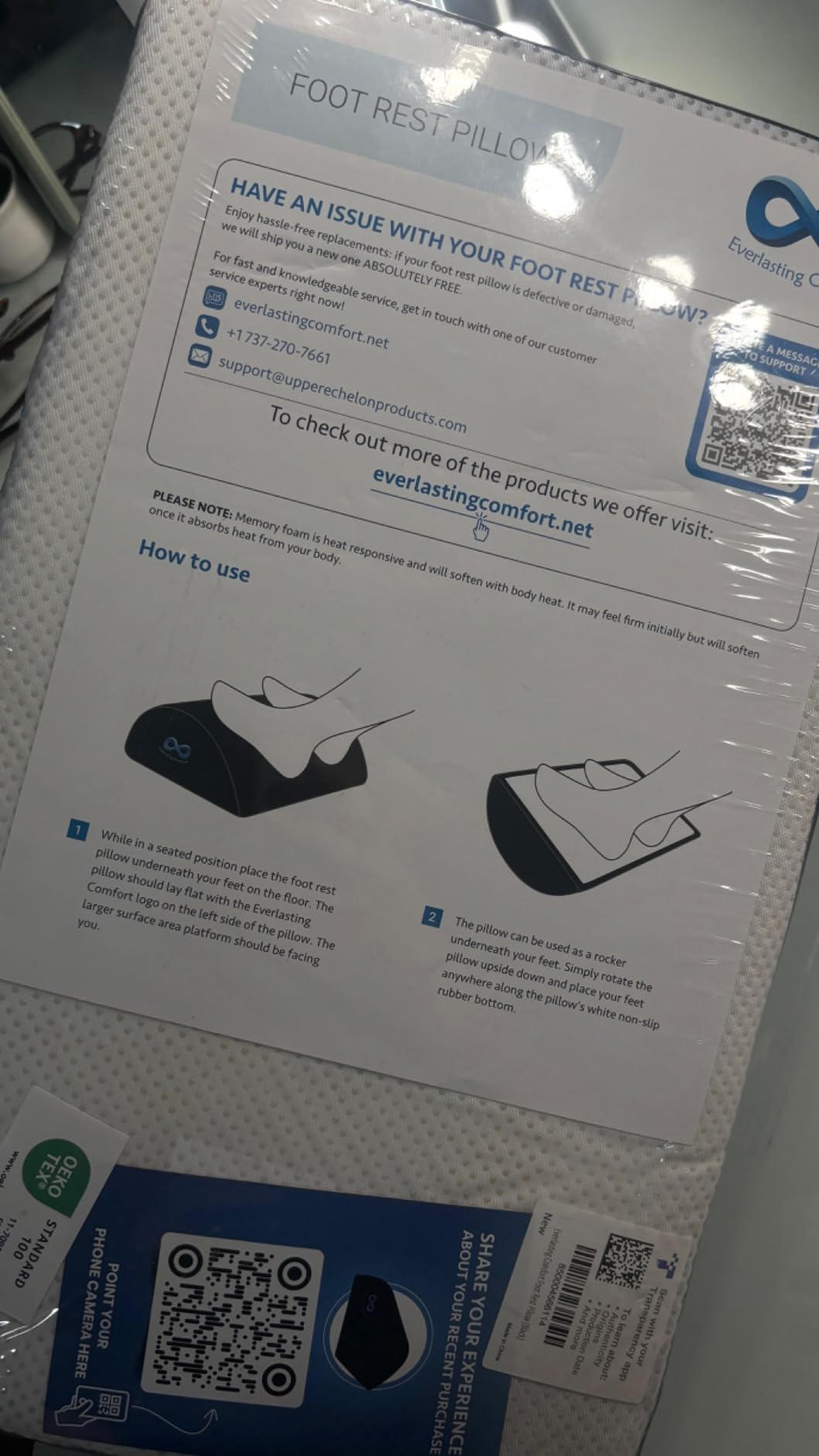 Everlasting Comfort Adjustable Cloud Foot Rest for Under Desk at Work with Pressure Point Nodes - Comfortable Memory Foam Office Foot Stool & Under Desk Pillow for Gaming & Home Accessories Customer Review Everlasting Comfort Adjustable Cloud Foot Rest for Under Desk at Work with Pressure Point Nodes - Comfortable Memory Foam Office Foot Stool & Under Desk Pillow for Gaming & Home Accessories - Customer Photo 3