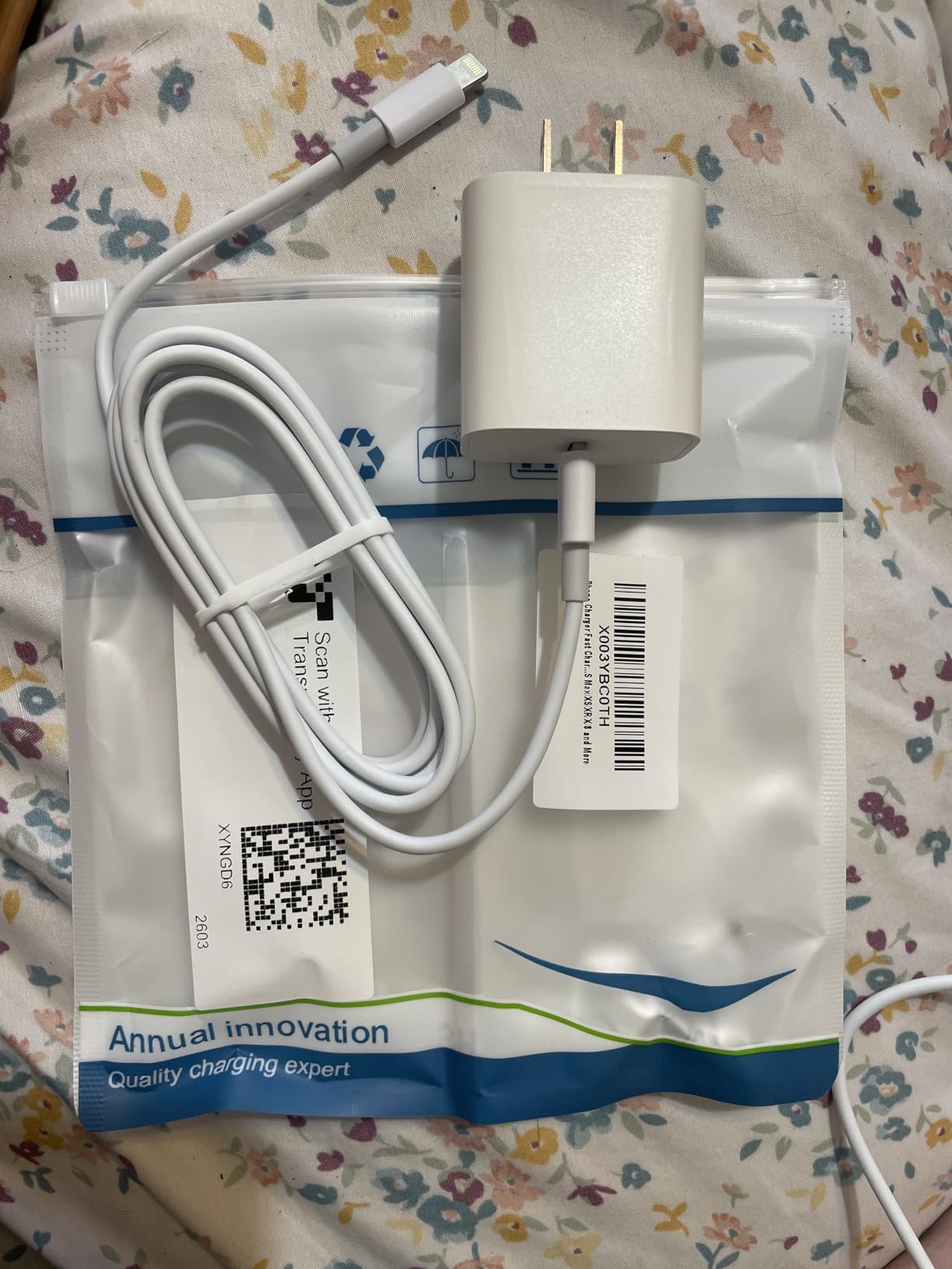 iPhone Charger Fast Charging【MFi Certified】 2Pack 20W PD USB C Wall Charger 6&10FT Cable Fasting Charging Adapter Compatible with iPhone 14Pro/13 Pro/12/12 Pro Max/11 Pro Max/XS Max/XS/XR/X/8 and More Customer Review iPhone Charger Fast Charging【MFi Certified】 2Pack 20W PD USB C Wall Charger 6&10FT Cable Fasting Charging Adapter Compatible with iPhone 14Pro/13 Pro/12/12 Pro Max/11 Pro Max/XS Max/XS/XR/X/8 and More - Customer Photo 2