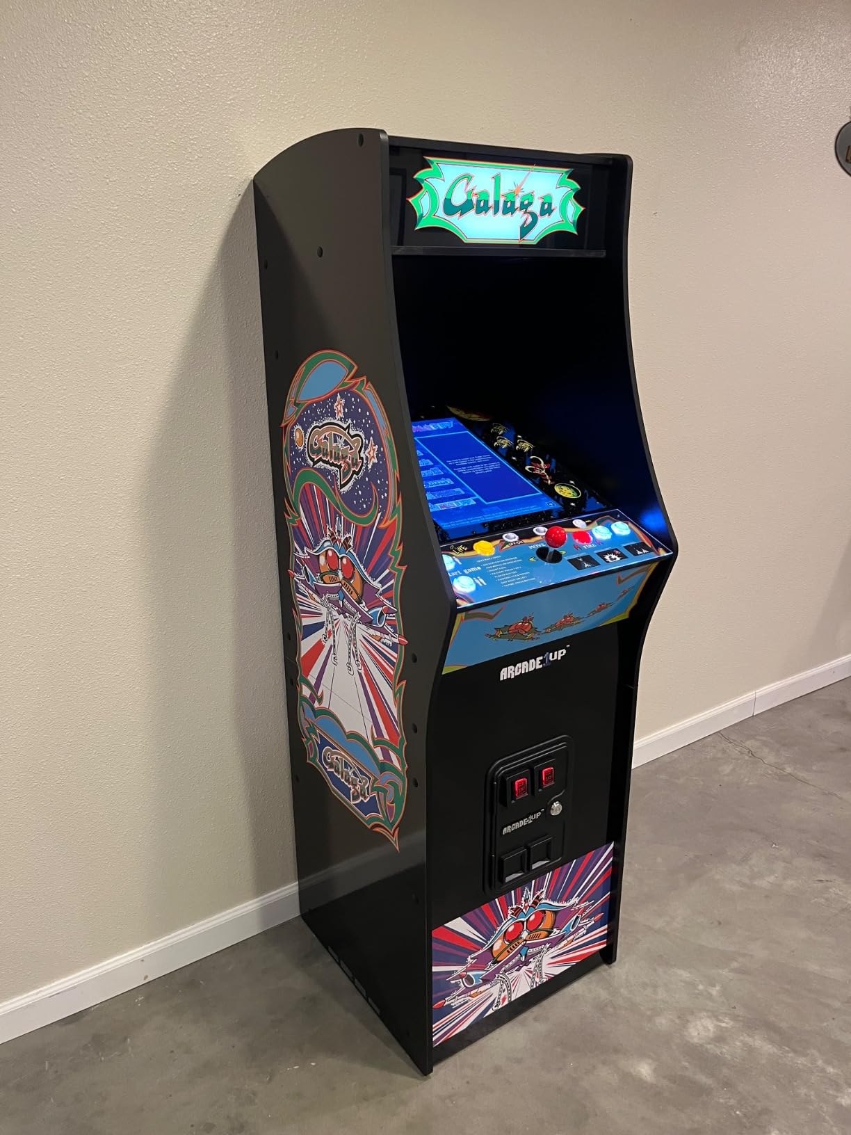 Arcade1Up GALAGA Deluxe Arcade Machine w/ 14 Classic Games, 17