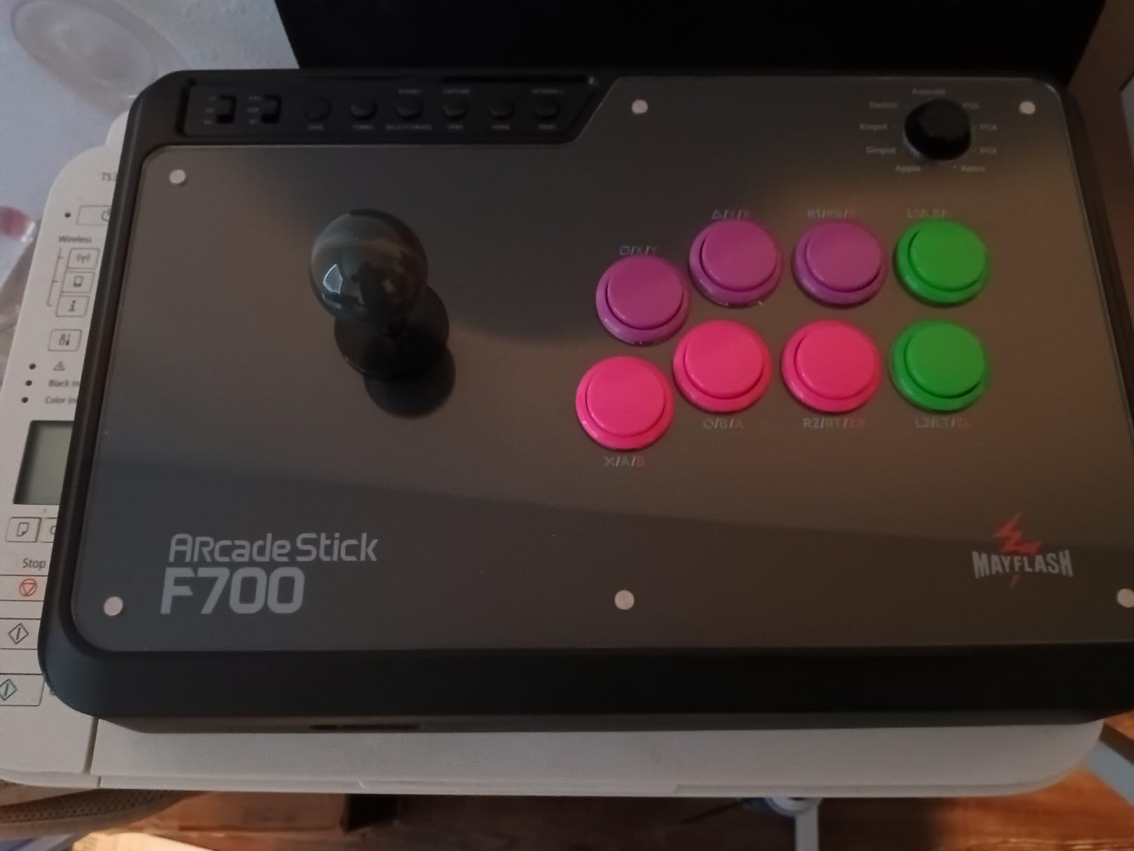 MAYFLASH Arcade Stick F700 for PS5, PS4, Switch, Switch 2, Windows, Apple, Android and more. Fight Stick Support Wireless Bluetooth, 2.4G Receiver and Wired Connection - Customer Photo 2