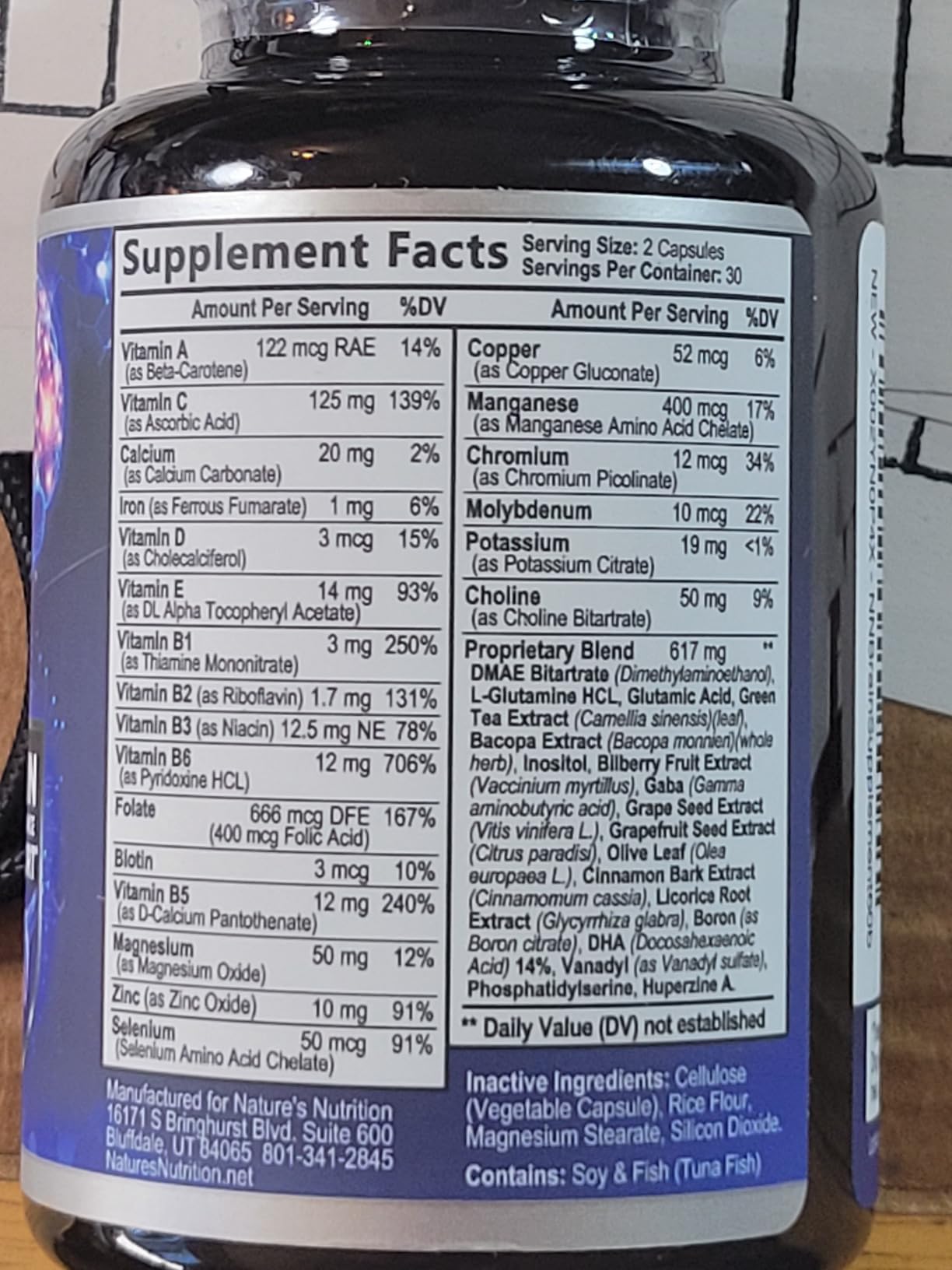 Brain Memory Supplement Pills - 3X Strength Nootropics for Concentration, Clarity & Focus Support - Brain Health Cognitive Vitamins with Bacopa, Phosphatidylserine & DMAE, Brain Booster - 240 Capsules - Customer Photo 2
