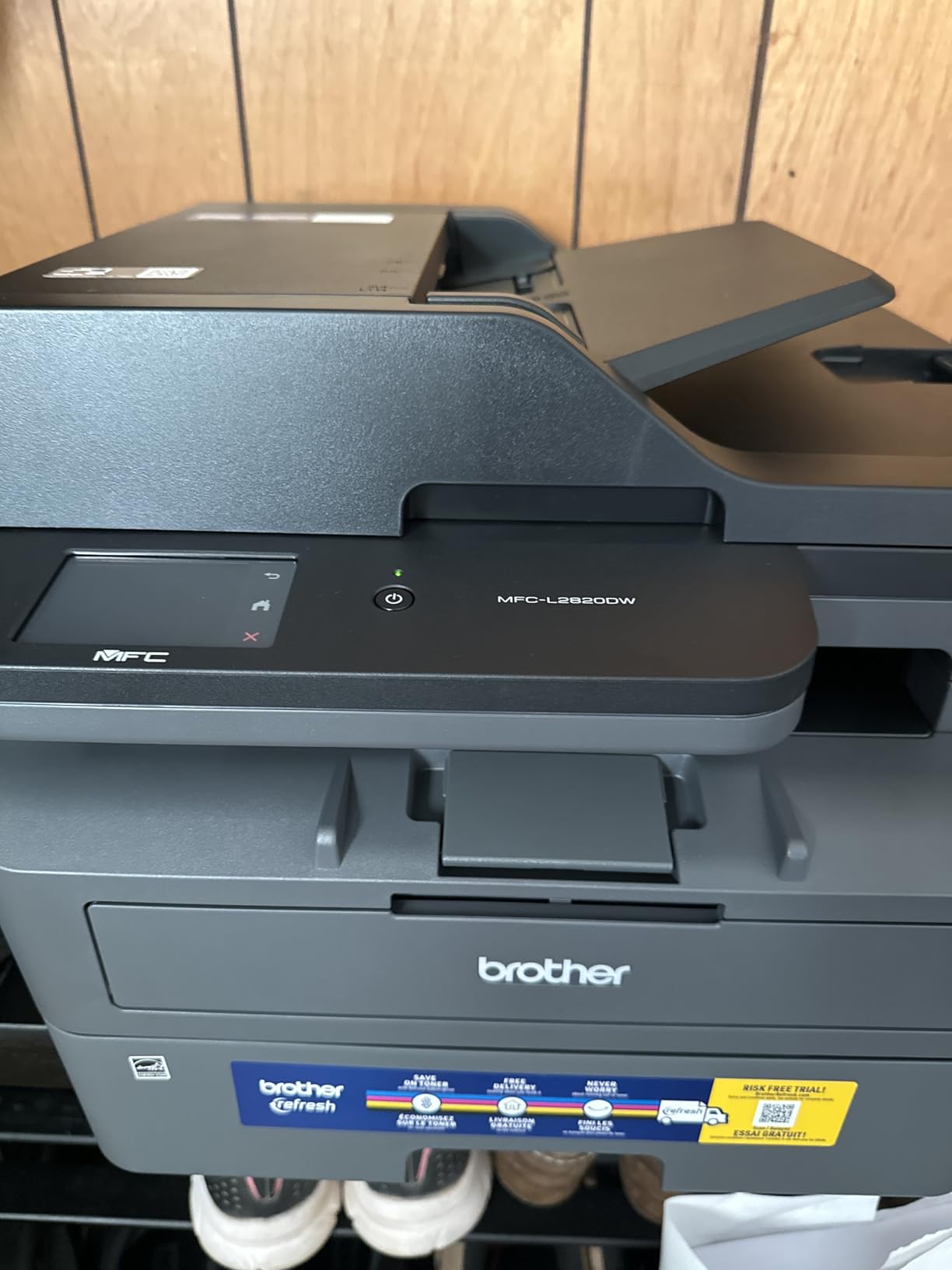 Brother MFC-L2820DW Wireless Compact Monochrome All-in-One Laser Printer with Copy, Scan and Fax, Duplex, Black & White | Includes Refresh Subscription Trial(1), Works with Alexa - Customer Photo 1