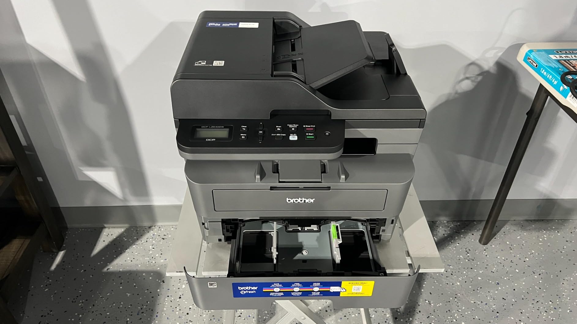 Brother DCP-L2640DW Wireless Compact Monochrome Multi-Function Laser Printer with Copy and Scan, Duplex, Mobile, Black & White | Includes Refresh Subscription Trial - Customer Photo 4