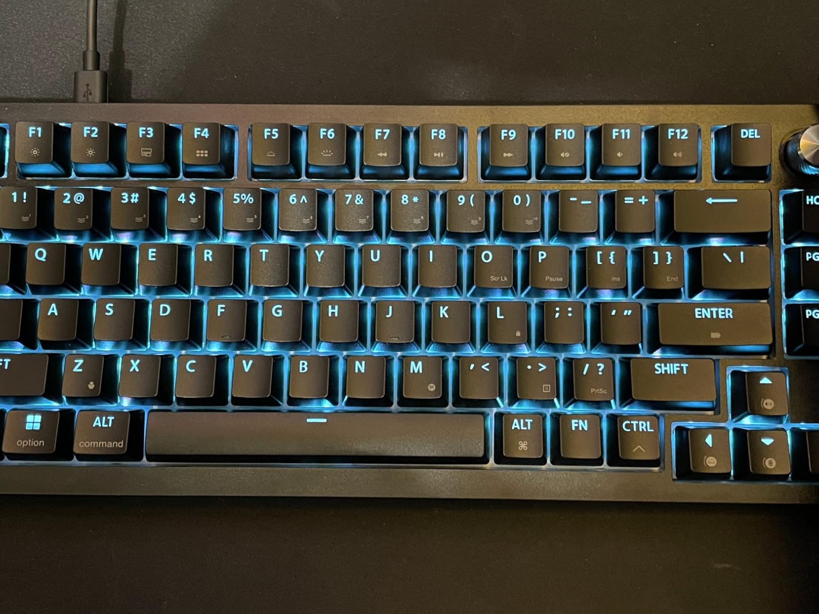 Corsair K65 Plus Wireless 75% RGB Mechanical Gaming Keyboard - Pre-Lubricated MLX Red Linear Switches - PBT Dye-Sub Keycaps - PC, Mac, PS5, PS4, Xbox, iPad - QWERTY NA - Black/Gray customer photo 1