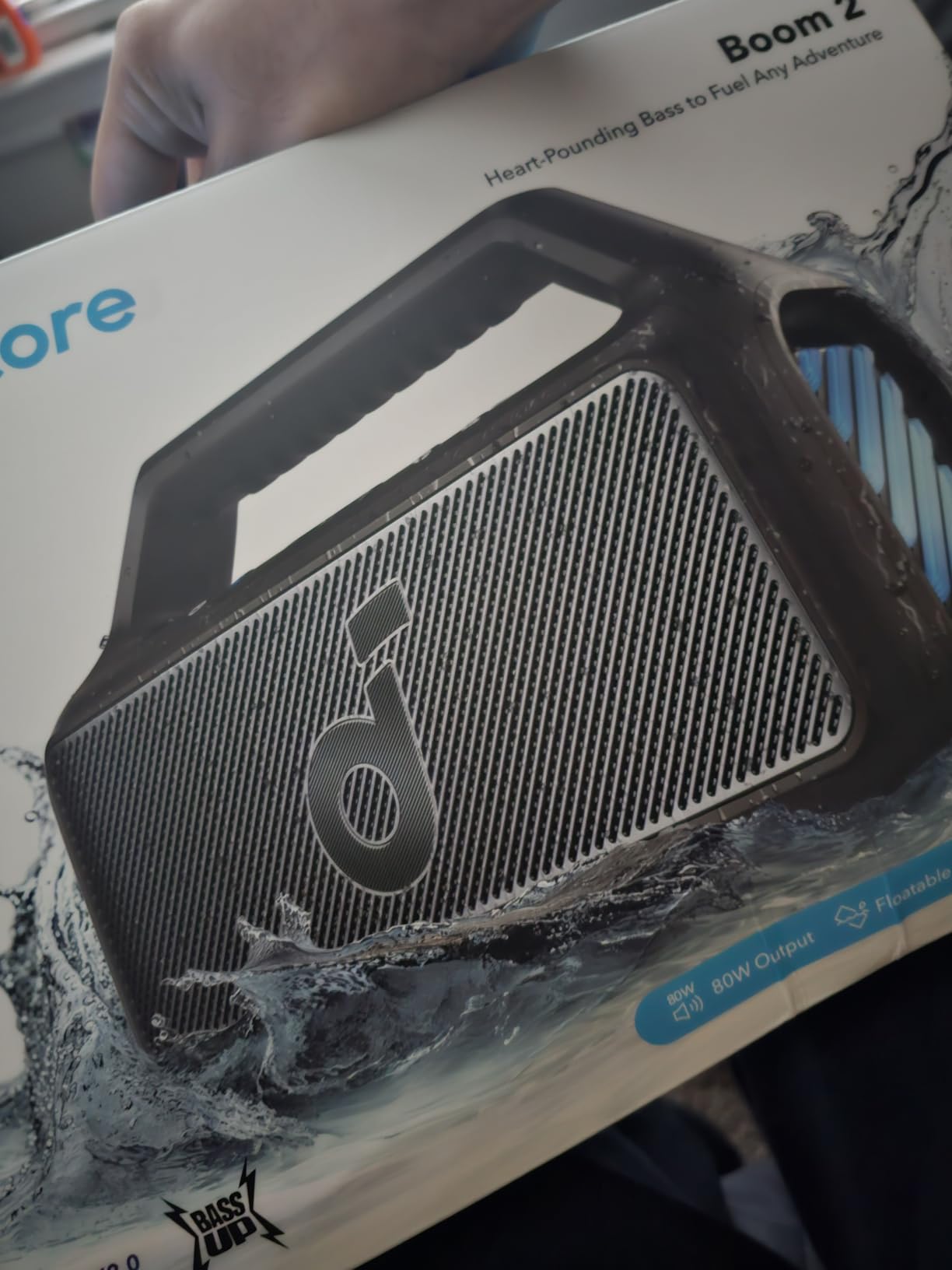 soundcore Boom 2 By Anker, Outdoor Speaker, 80W, Subwoofer, BassUp 2.0, 24H Playtime, IPX7 Waterproof, Floatable, RGB Lights, USB-C, Custom EQ, Bluetooth 5.3, Portable for Camping, Beach, and Backyard - Customer Photo 2