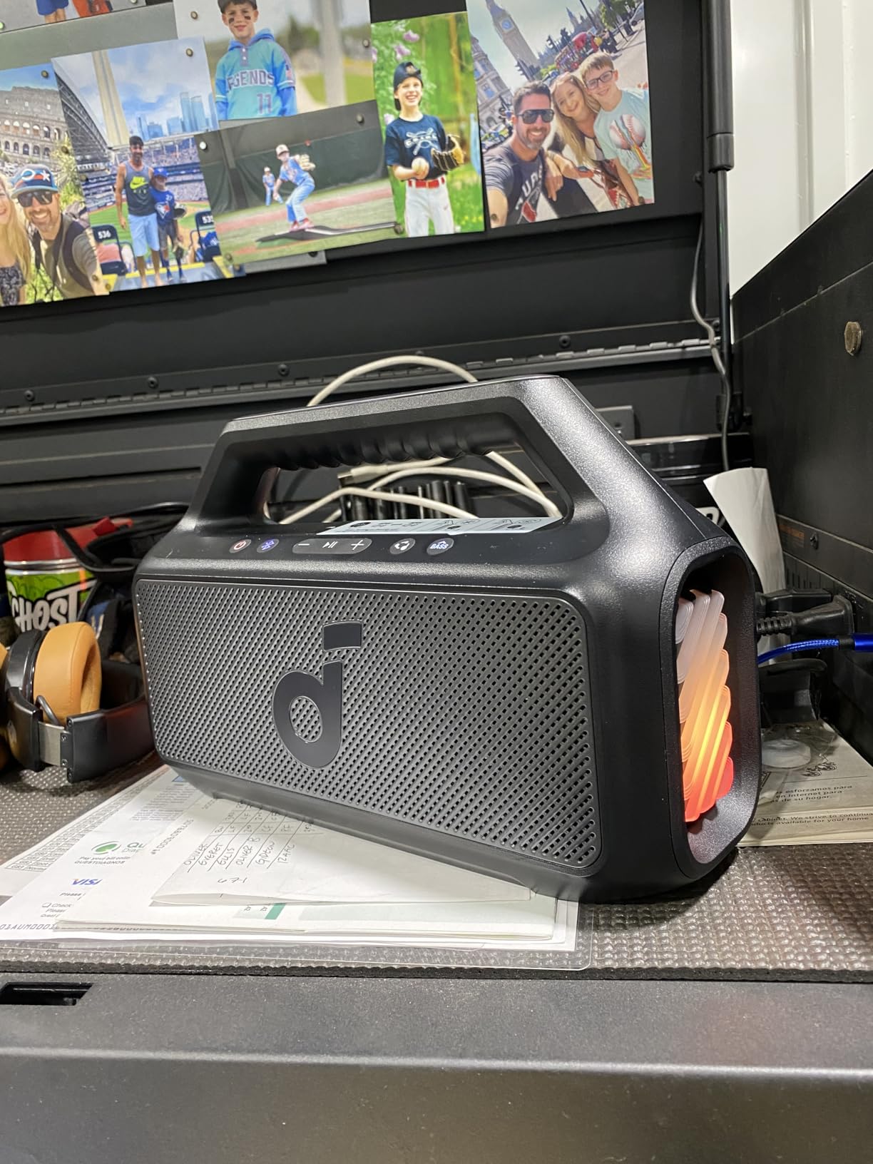 soundcore Boom 2 By Anker, Outdoor Speaker, 80W, Subwoofer, BassUp 2.0, 24H Playtime, IPX7 Waterproof, Floatable, RGB Lights, USB-C, Custom EQ, Bluetooth 5.3, Portable for Camping, Beach, and Backyard - Customer Photo 3