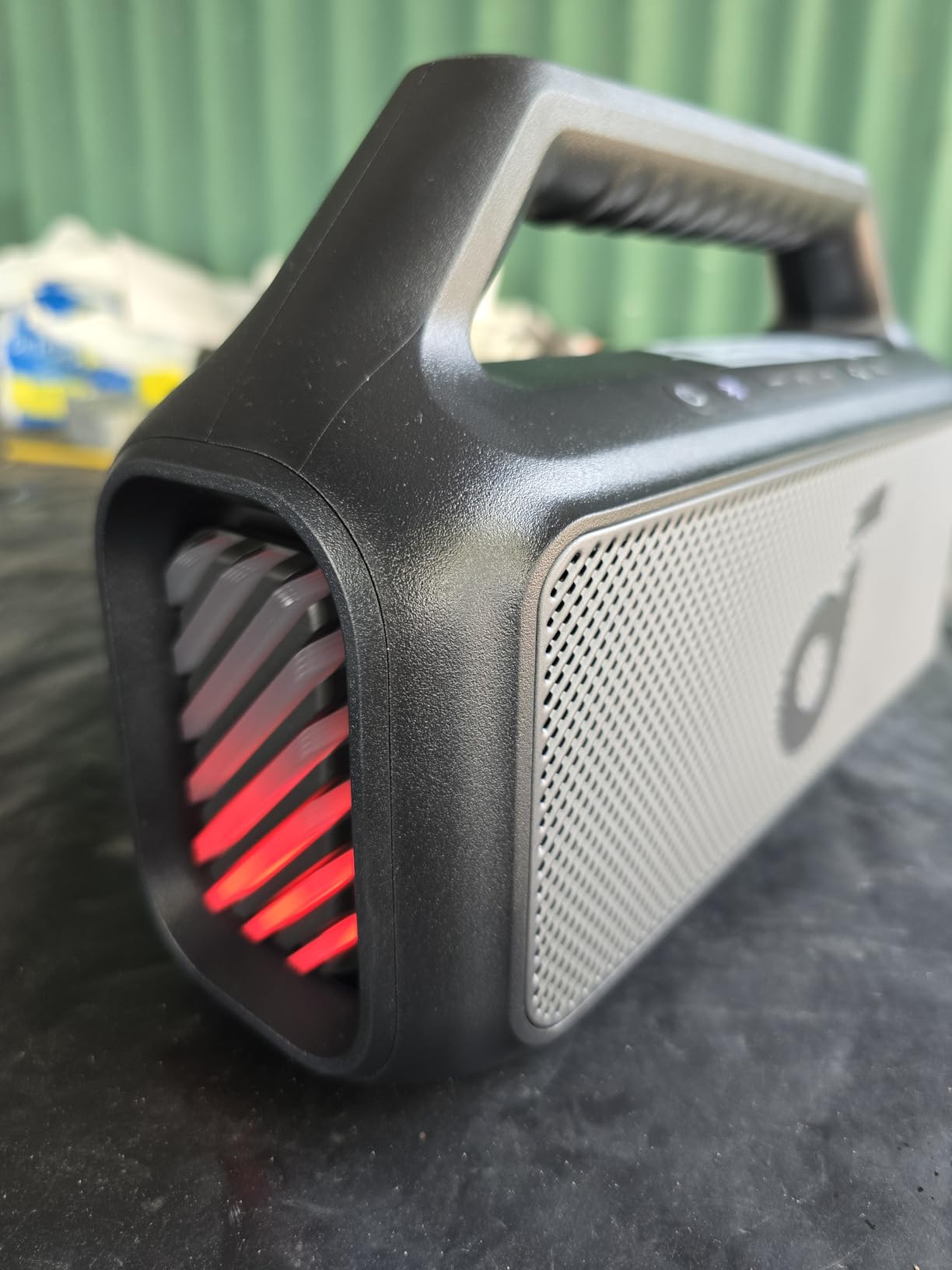 soundcore Boom 2 By Anker, Outdoor Speaker, 80W, Subwoofer, BassUp 2.0, 24H Playtime, IPX7 Waterproof, Floatable, RGB Lights, USB-C, Custom EQ, Bluetooth 5.3, Portable for Camping, Beach, and Backyard - Customer Photo 4
