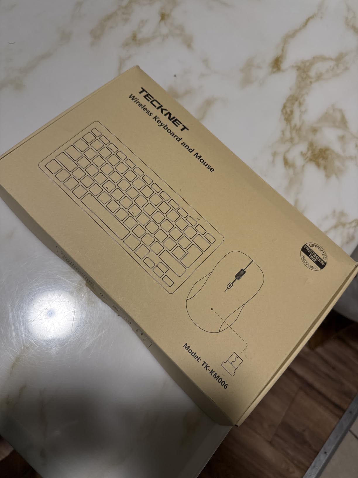 TECKNET Wireless Keyboard and Mouse Combo, Mini Cordless Computer Keyboard and Mouse Set 2.4GHz, Silent Adjustable 1600 DPI, Quiet Click, Lag-Free for Computer, Laptop, PC, Windows, Mac, Chrome OS - Customer Photo 2
