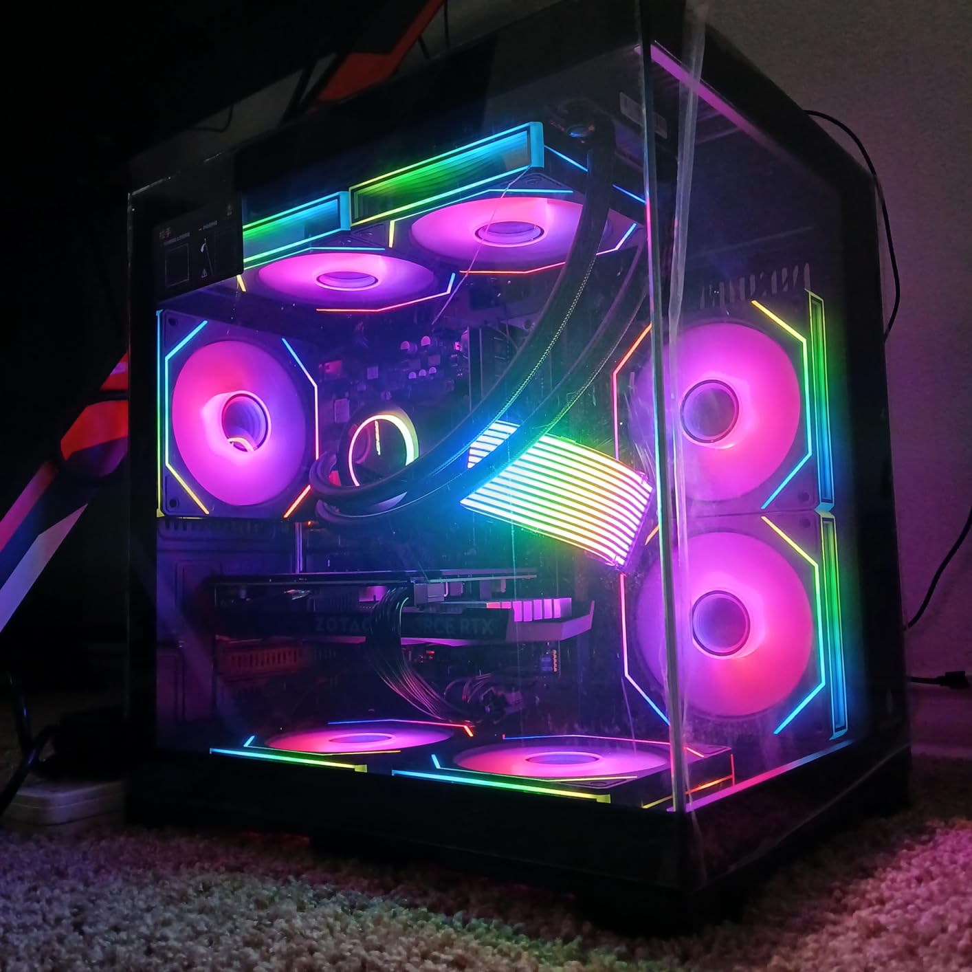 Gaming PC Desktop -AMD Ryzen 7 5700X 3.4 GHz -GeForce RTX 5060 8GB -32GB DDR4 RAM -1TB M.2 +2TB SATA SSD -240mm AIO Water Cooled -WiFi & BT -Win 11 Pro RGB Prebuilt Tower Computer -White - Customer Photo 2