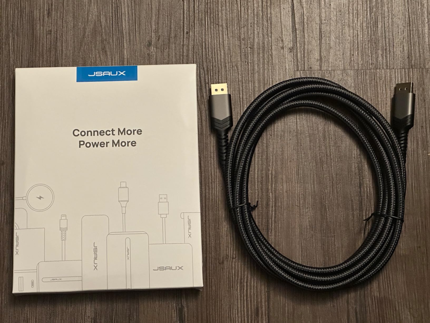 JSAUX Displayport Cable 2.1 3ft, DP 2.1 Cable Support 16K@60Hz, 8K@120Hz, 4K@240Hz 80Gbps, Backward Compatible with DP1.4/DP1.2, Display Port 2.1 Cable Compatible with Monitor, Laptop, Graphics - Customer Photo 2