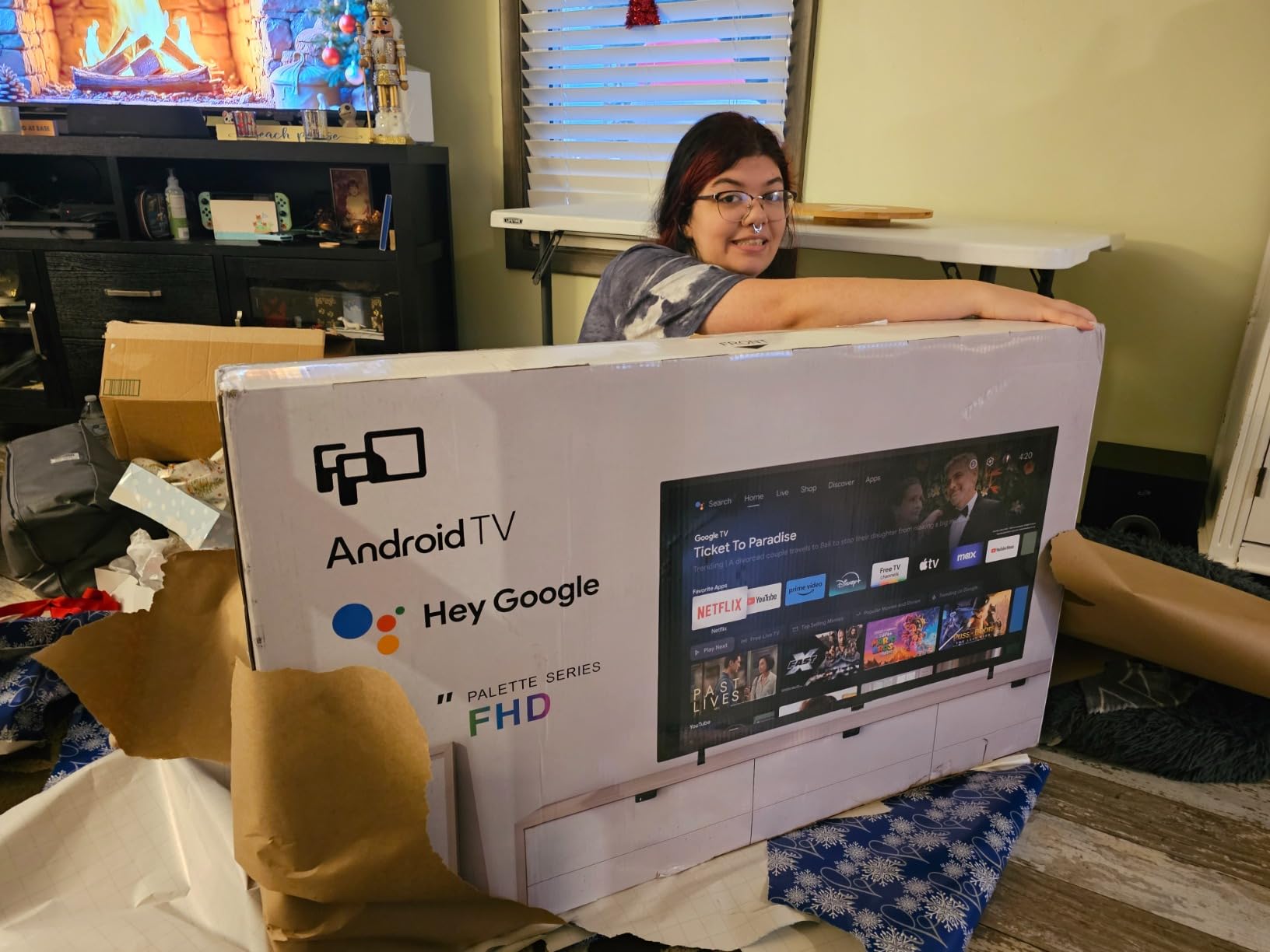 FPD 43-inch Smart TV Google TV 1080p Full HD with Google Play and Chromecast Built-in, HDR 10, Dolby Audio, Voice Remote, Stream Live TV(Palette-Series, CG43-P3, 2024 Model) - Customer Photo 2