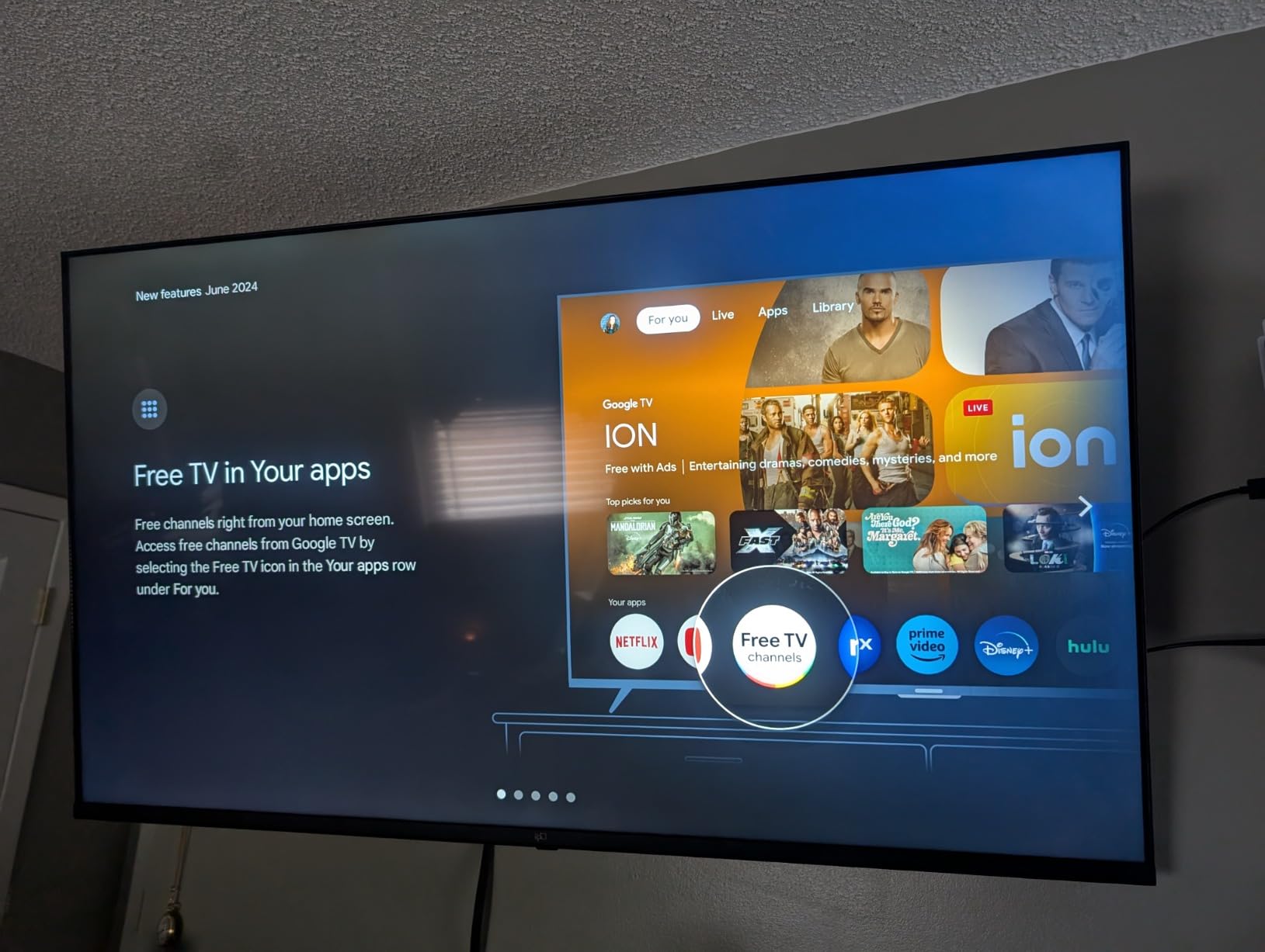 FPD 55-inch Smart TV Google TV 4K UHD with Google Play and Google Cast Built-in, HDR 10, Dolby Vision Dolby Atmos, MEMC, Voice Remote, Stream Live TV(Canvas-Series, CG55-C1, 2024 Model) - Customer Photo 3