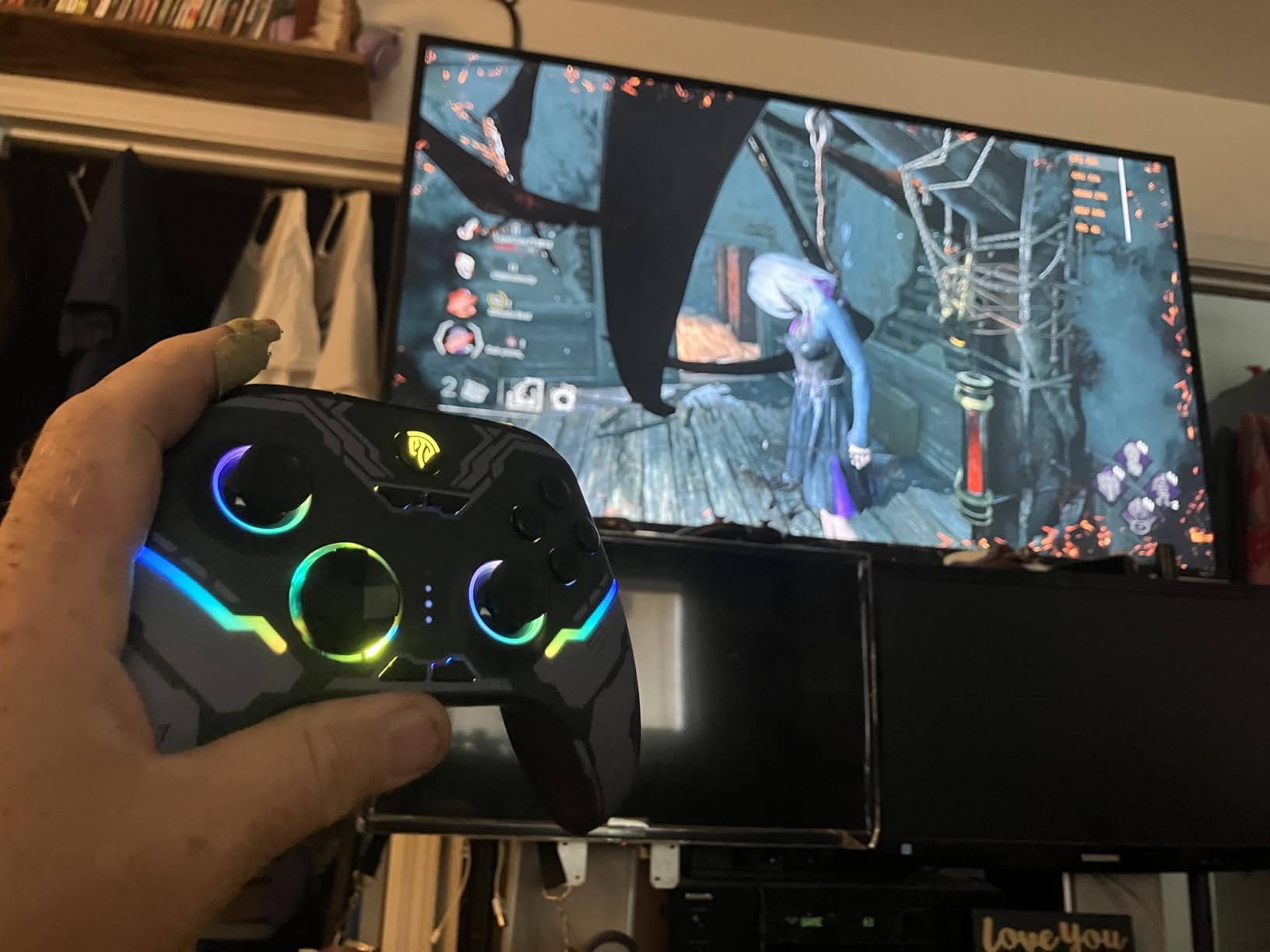 EasySMX X15 Wireless PC Controller with Hall Effect Joysticks & Triggers, RGB Lighting, 2 Back Buttons, 1000mAh Battery, Bluetooth Game Controller for Windows PC, Steam, Switch & Android customer photo 1