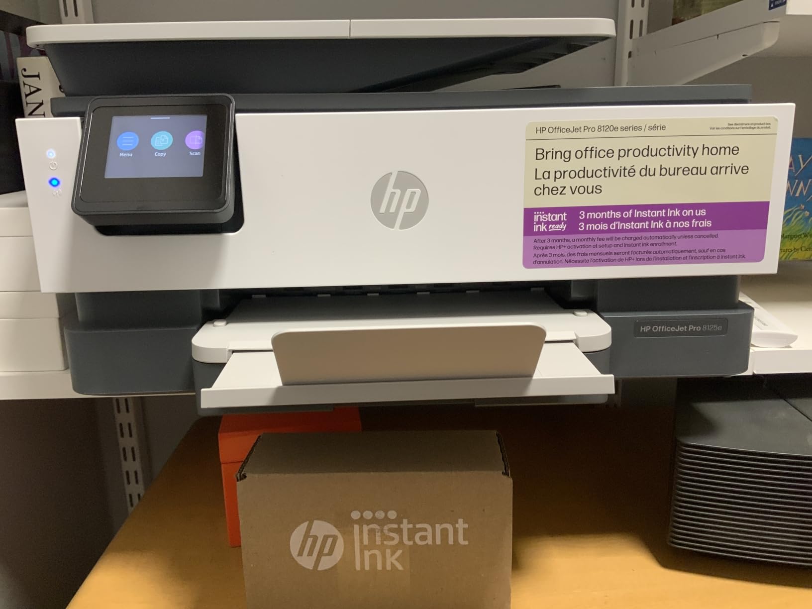 HP OfficeJet Pro 8125e Wireless All-in-One Color Inkjet Printer, Print, scan, Copy, ADF, Duplex Printing Best-for-Home Office, 3 Month Instant Ink Trial Included, AI-Enabled (405T6A) - Customer Photo 1