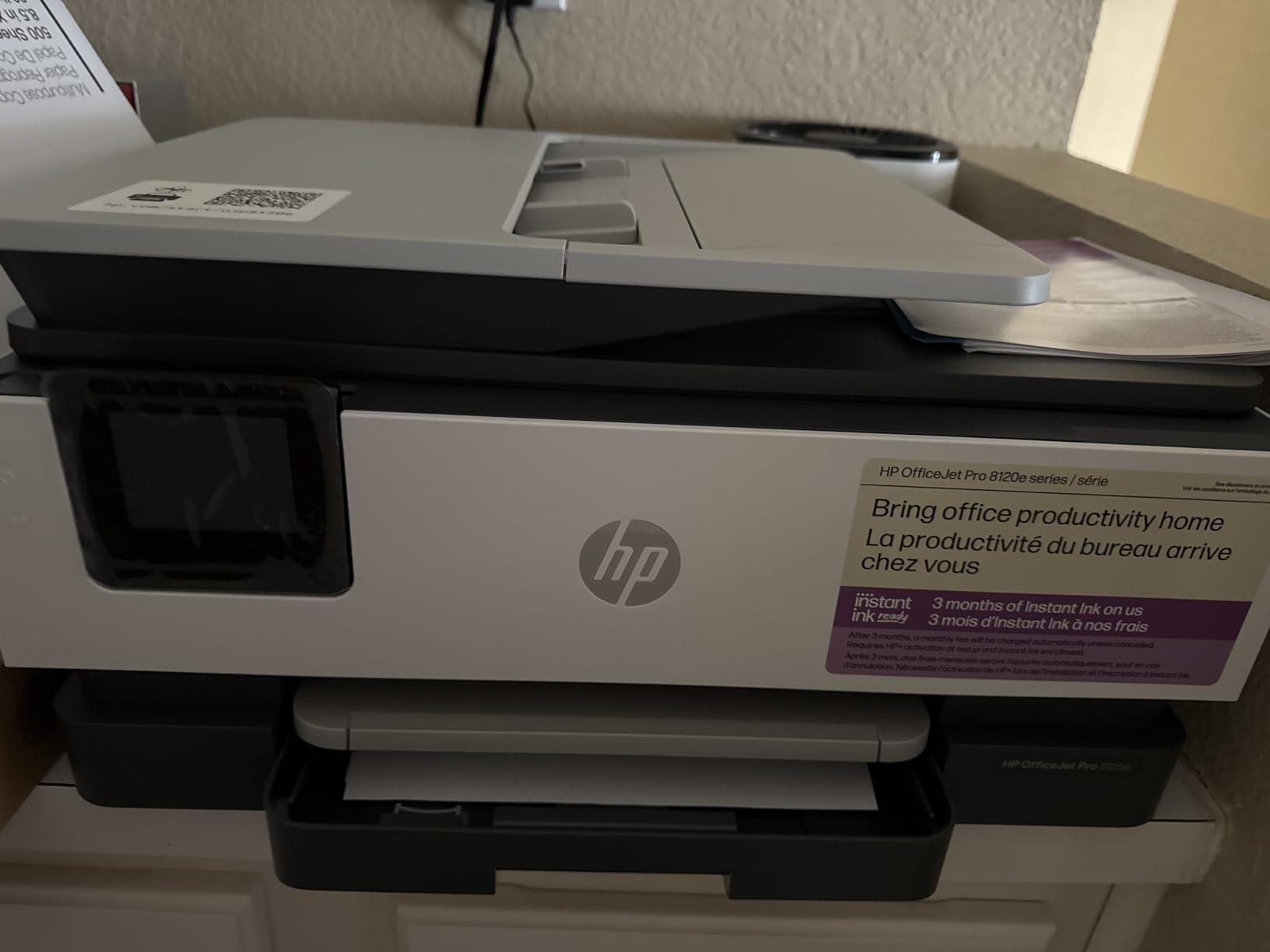 HP OfficeJet Pro 8125e Wireless All-in-One Color Inkjet Printer, Print, scan, Copy, ADF, Duplex Printing Best-for-Home Office, 3 Month Instant Ink Trial Included, AI-Enabled - Customer Photo 4