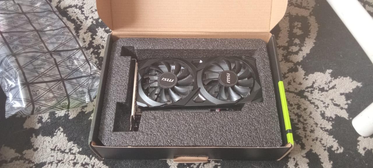MSI Gaming RTX 3050 Ventus 2X 6G OC Graphics Card (NVIDIA RTX 3050, 96-Bit, Boost Clock: 1492 MHz, 6GB GDDR6 14 Gbps, HDMI/DP, Ampere Architecture) - Customer Photo 4